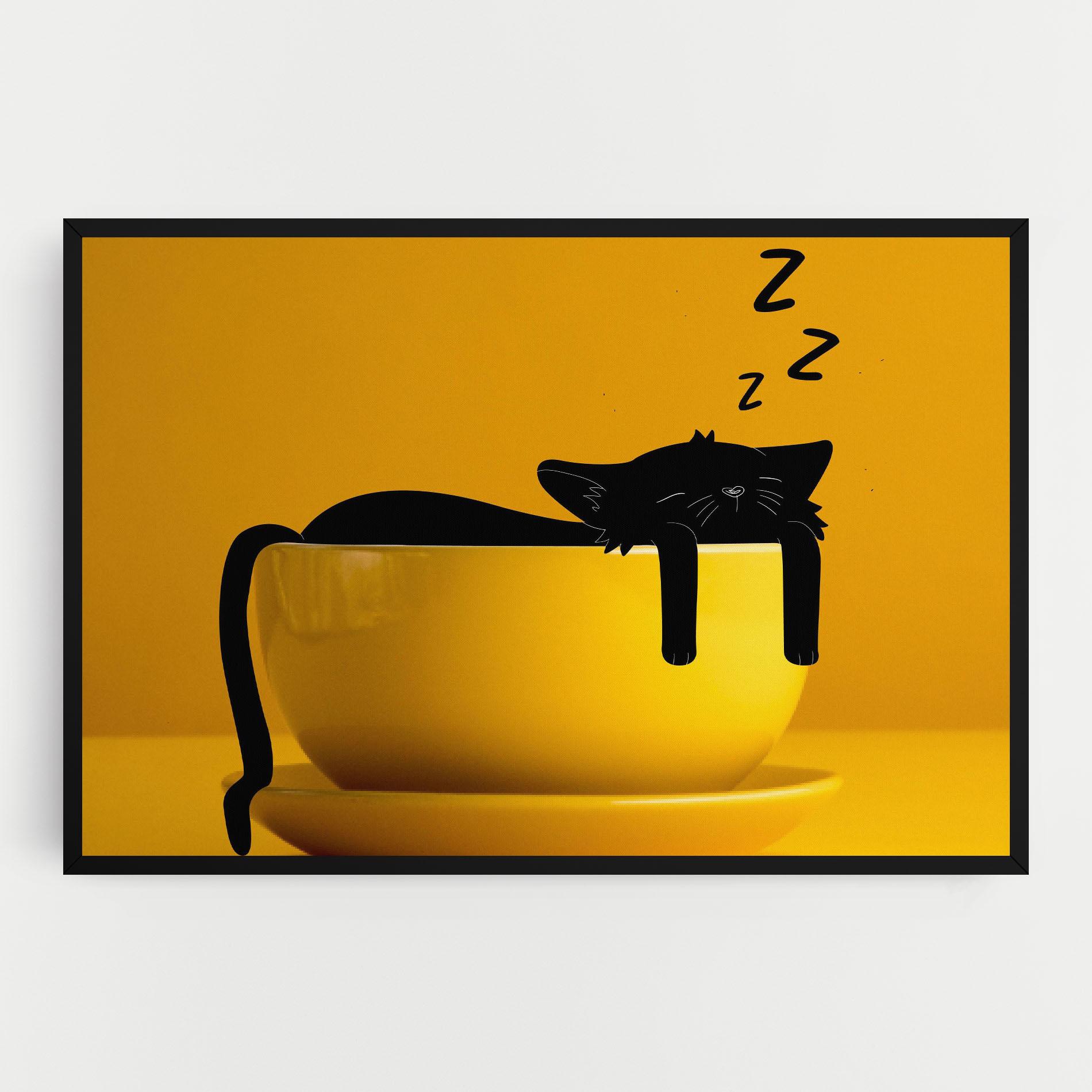Vászonkép Cat In A Cup mockup 0