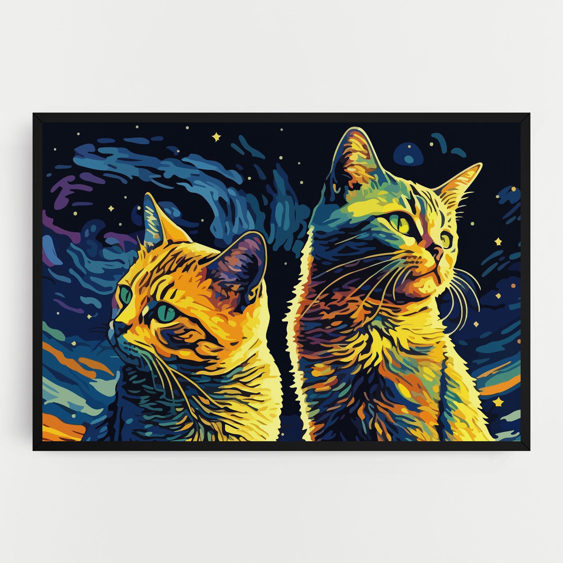 Vászonkép Cat Painting mockup 0