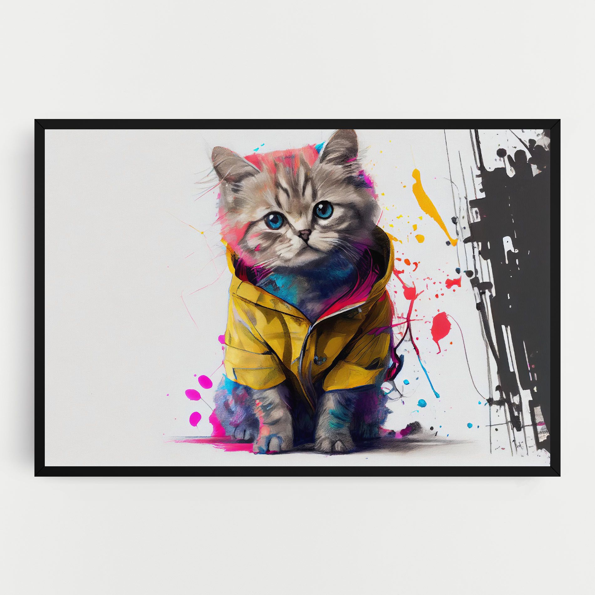 Fluffy Kitten With Clothes mockup 0