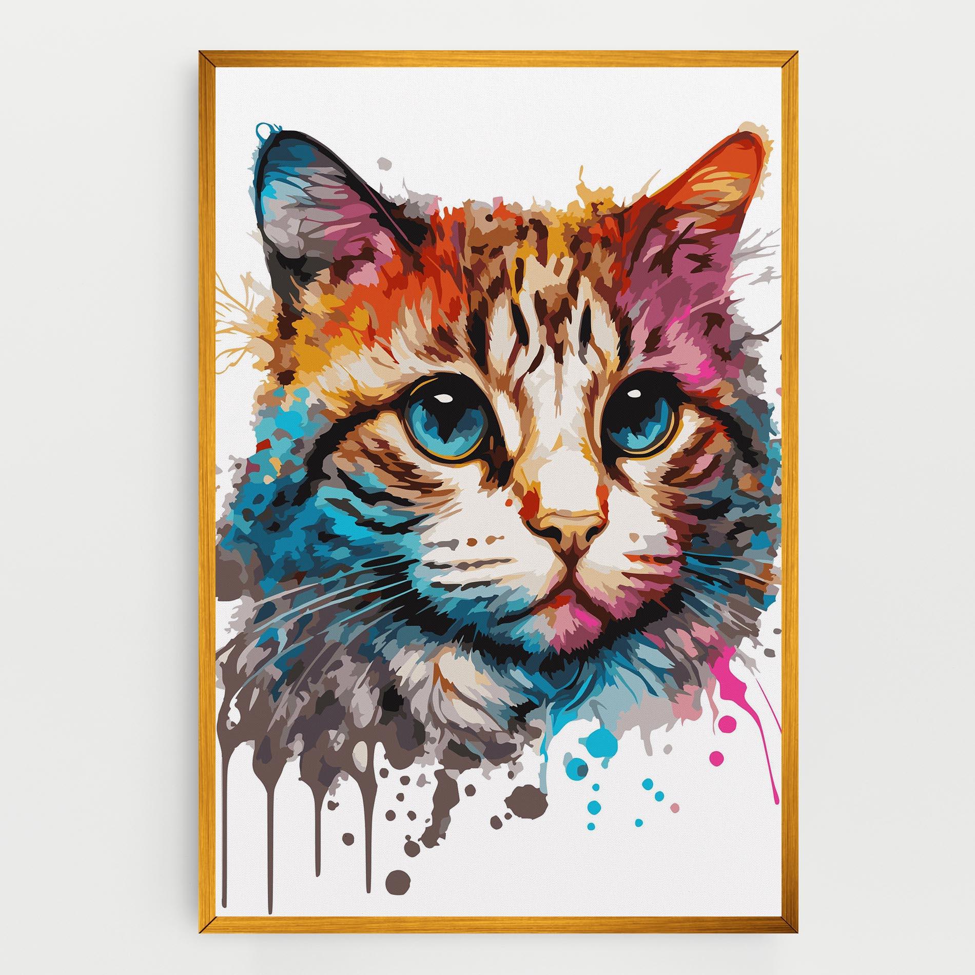 Vászonkép Blue Eyes Cat mockup 0