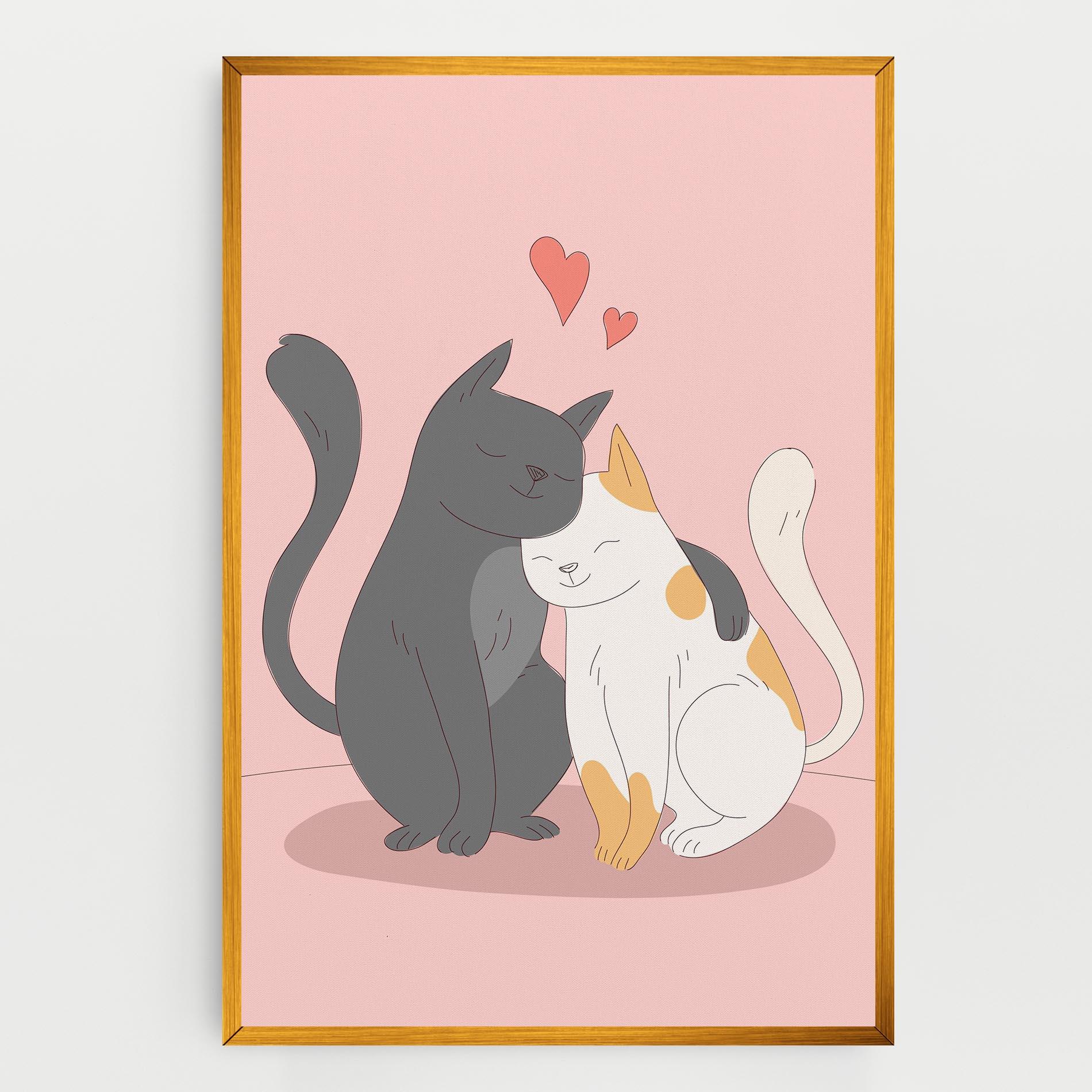 Vászonkép Lover Cats mockup 0