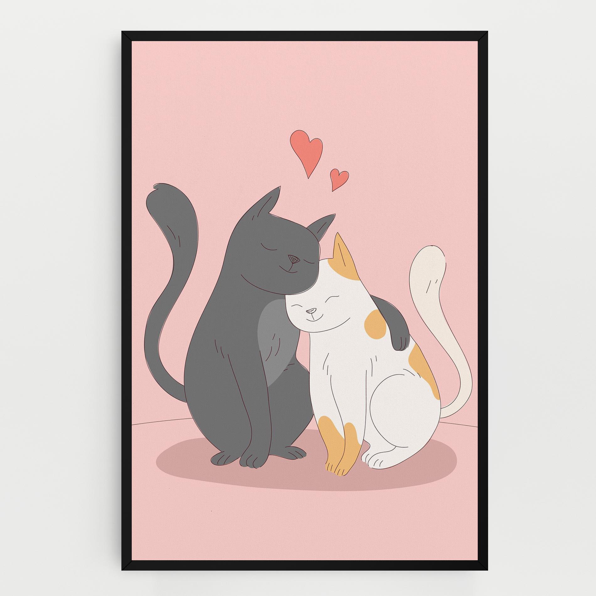 Vászonkép Lover Cats mockup 0