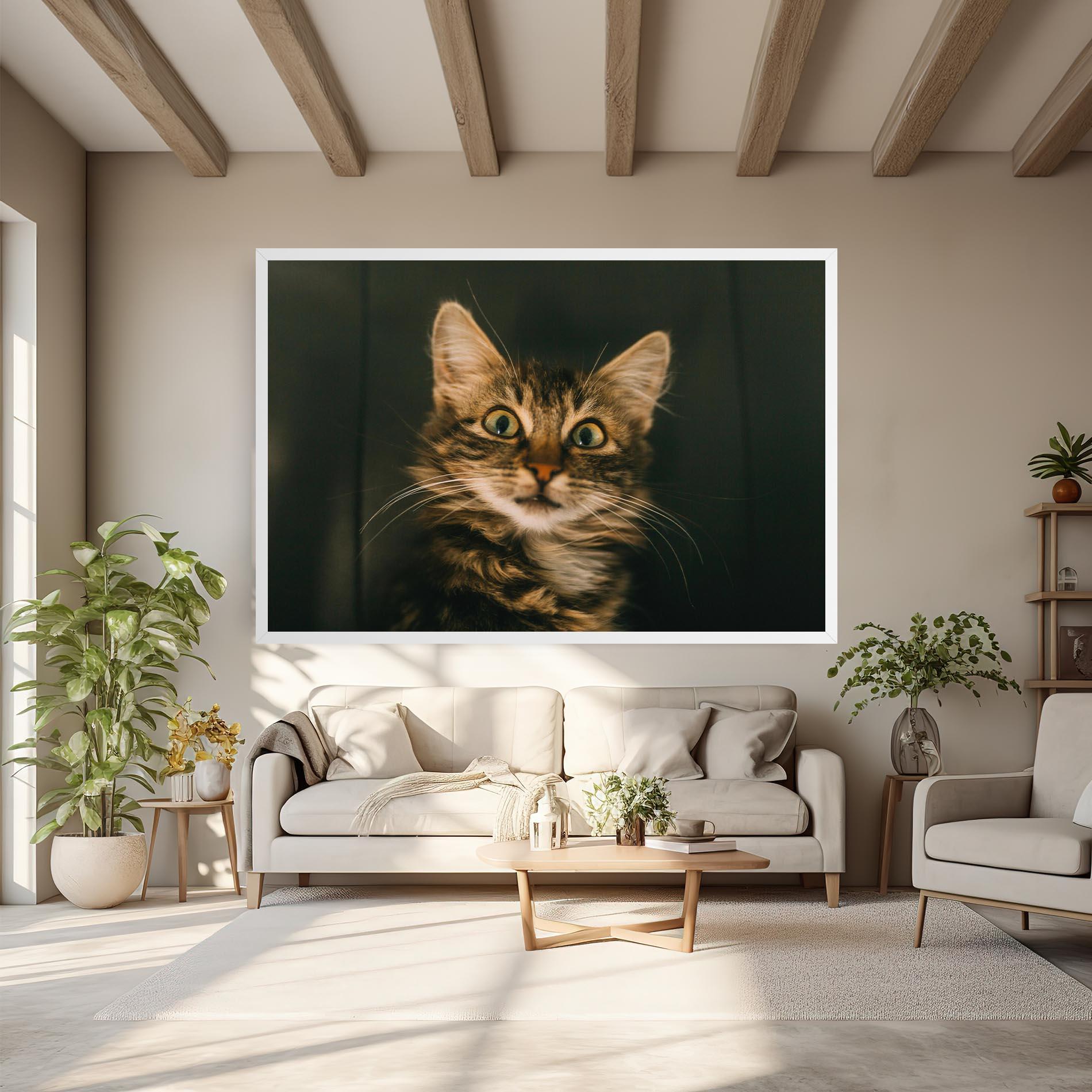 Vászonkép Amazed Cat mockup 6