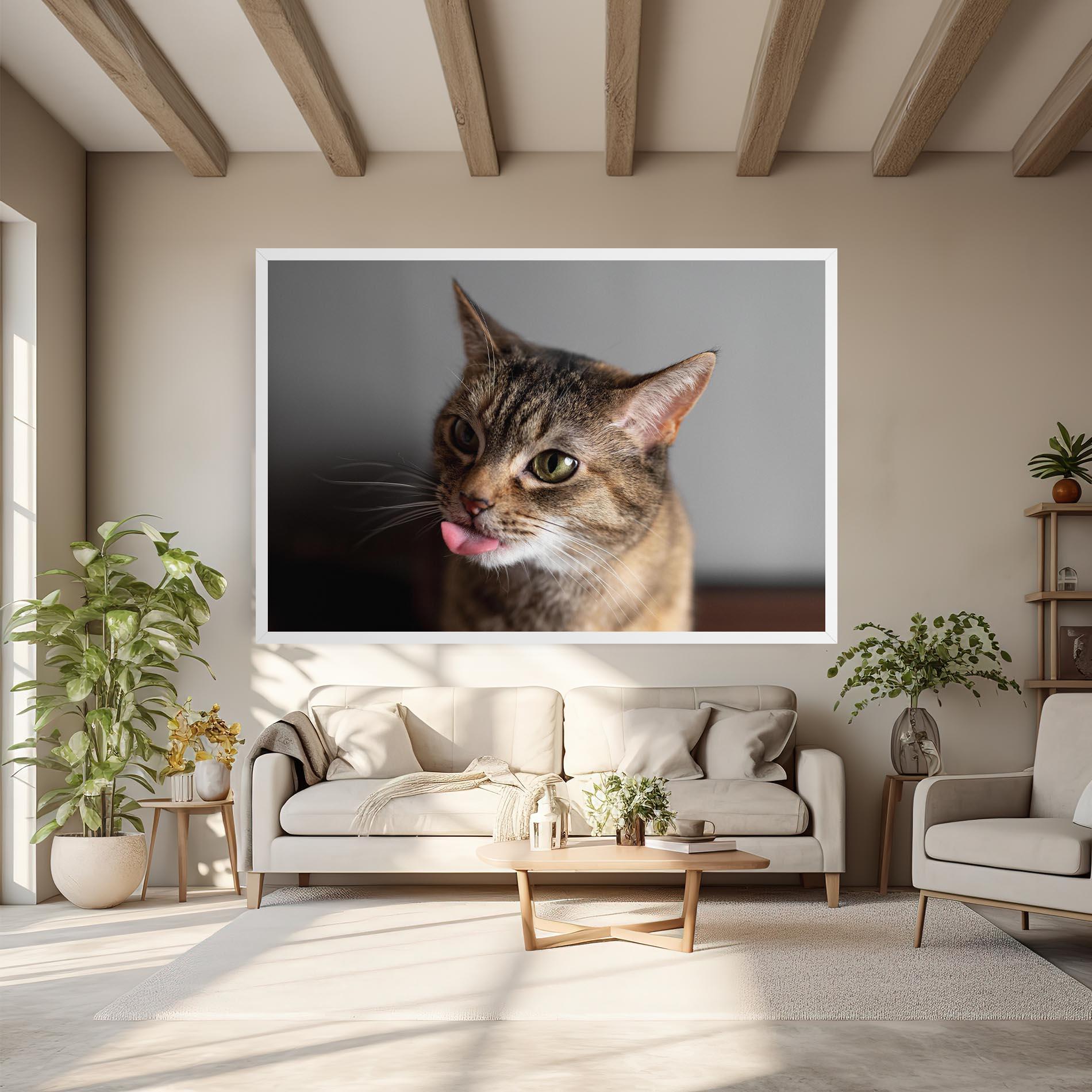 Vászonkép Brown Green Eyes Cat mockup 6