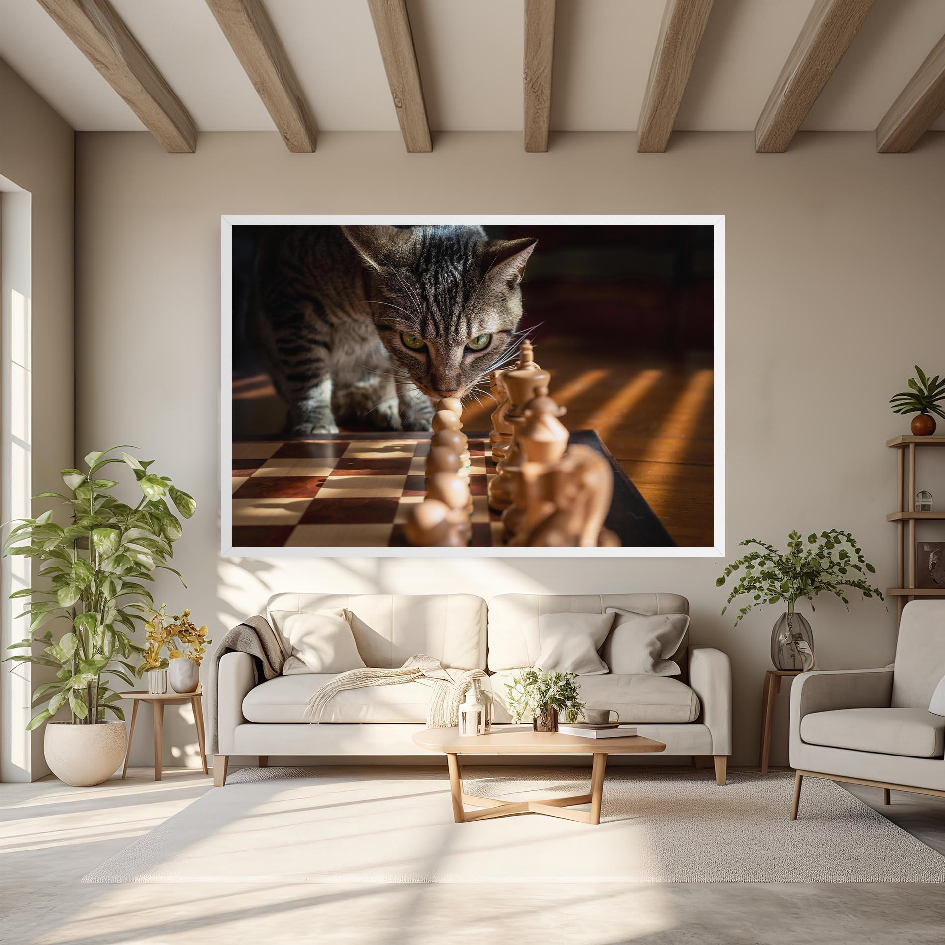 Vászonkép Chess Cat mockup 6