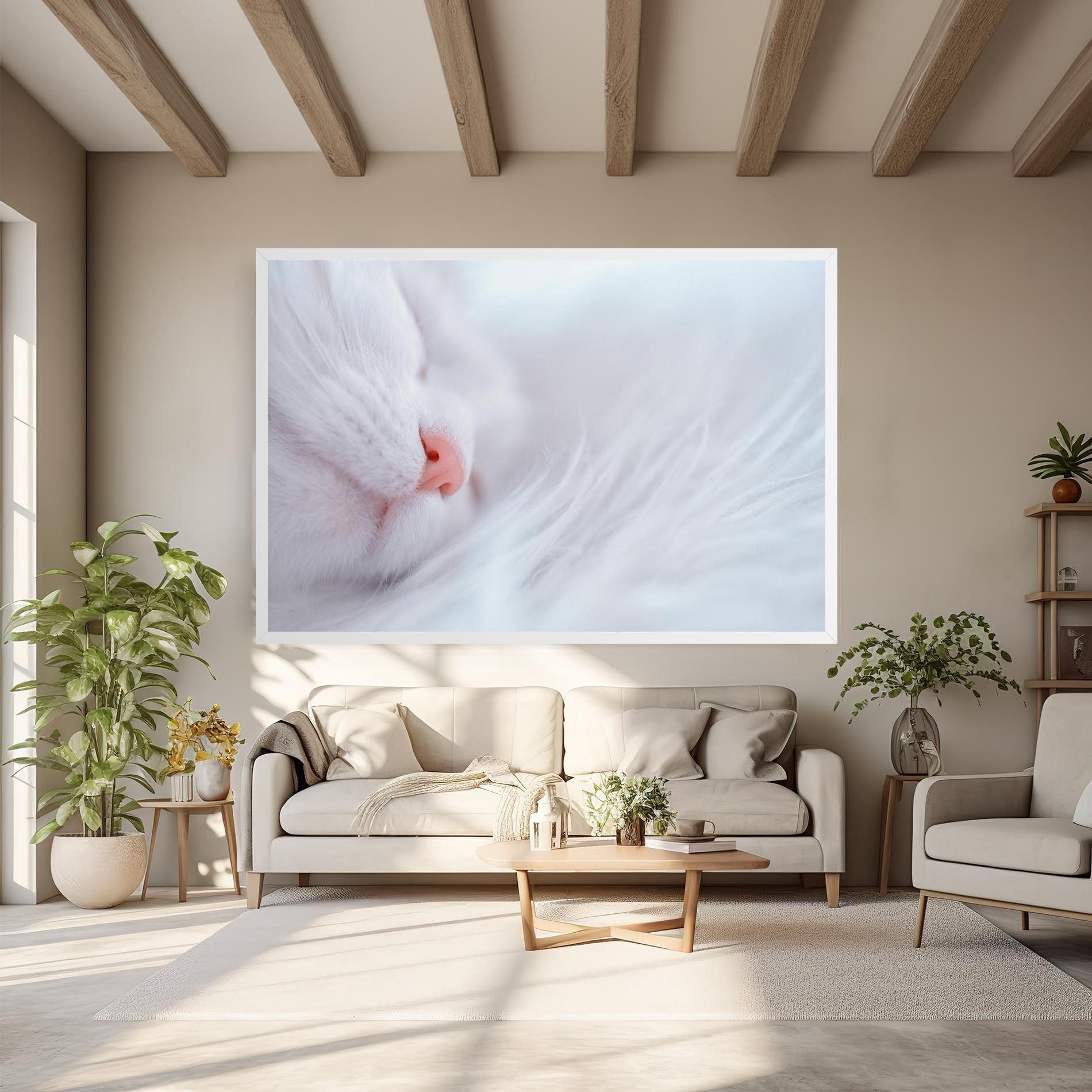 Dreamy White Cat mockup 6