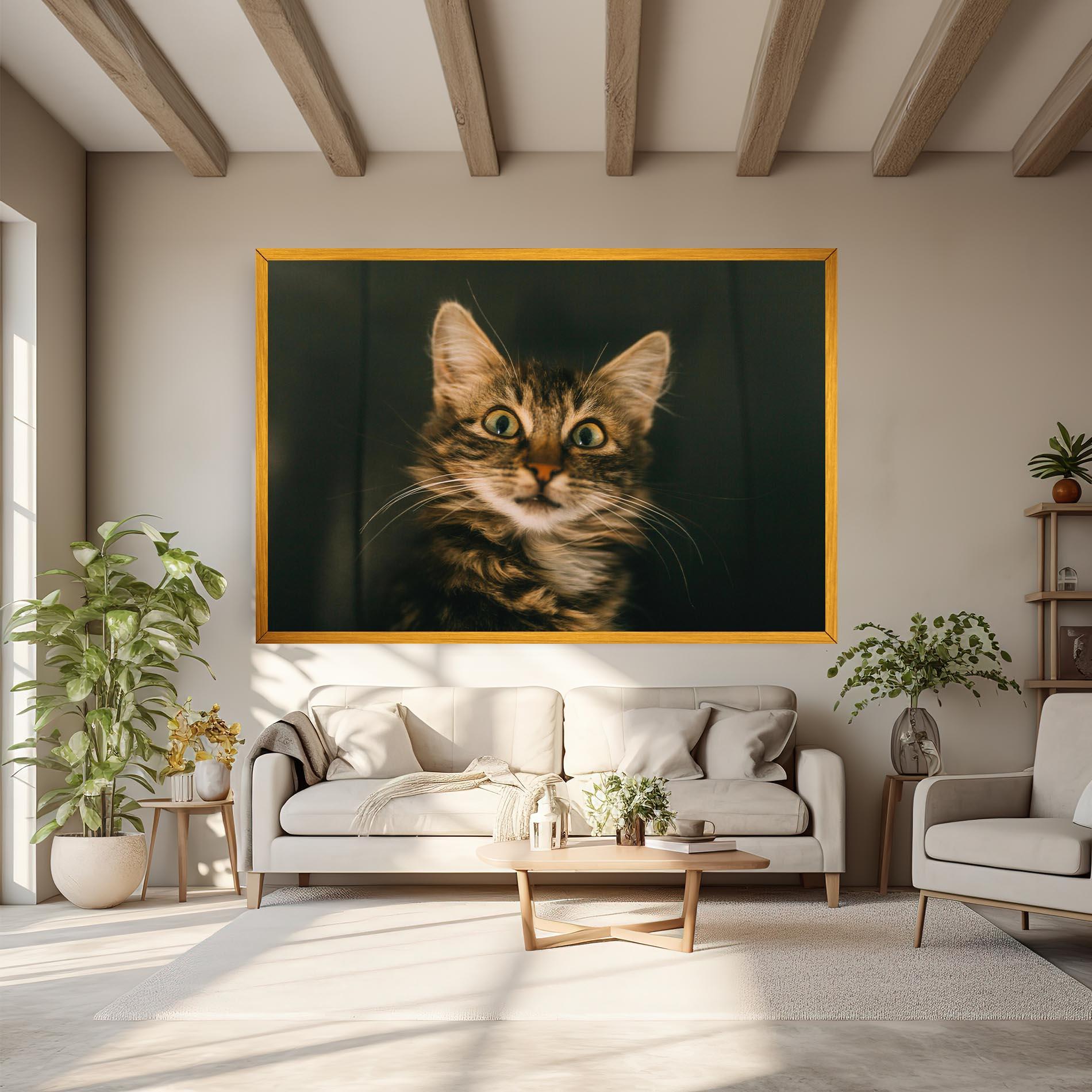 Vászonkép Amazed Cat mockup 6