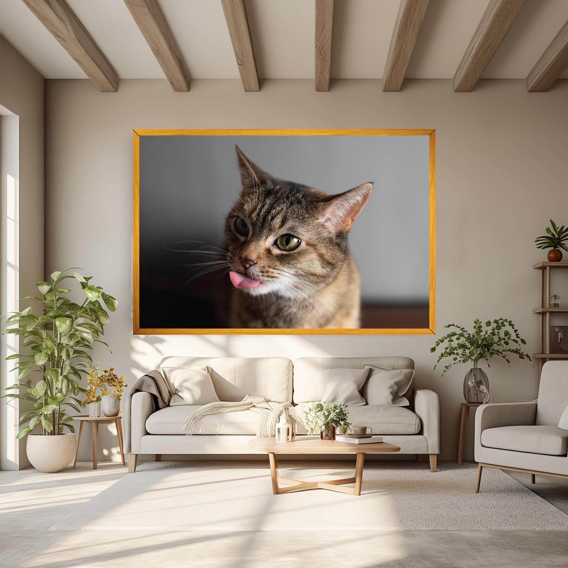 Brown Green Eyes Cat mockup 6