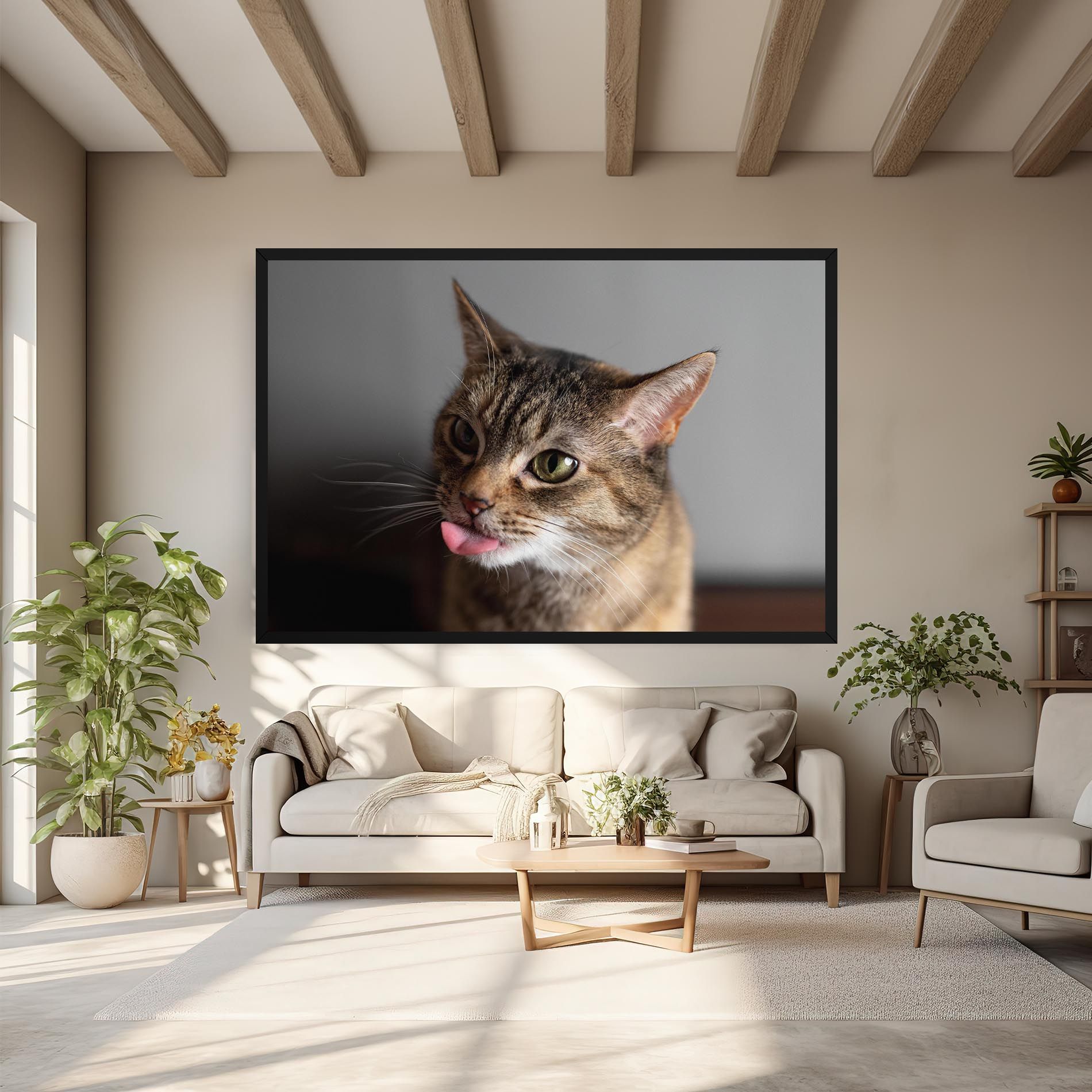 Brown Green Eyes Cat mockup 6