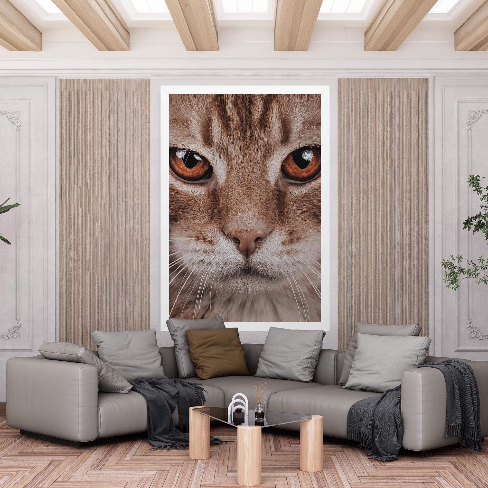 Vászonkép Fire Eyes Cat mockup 6