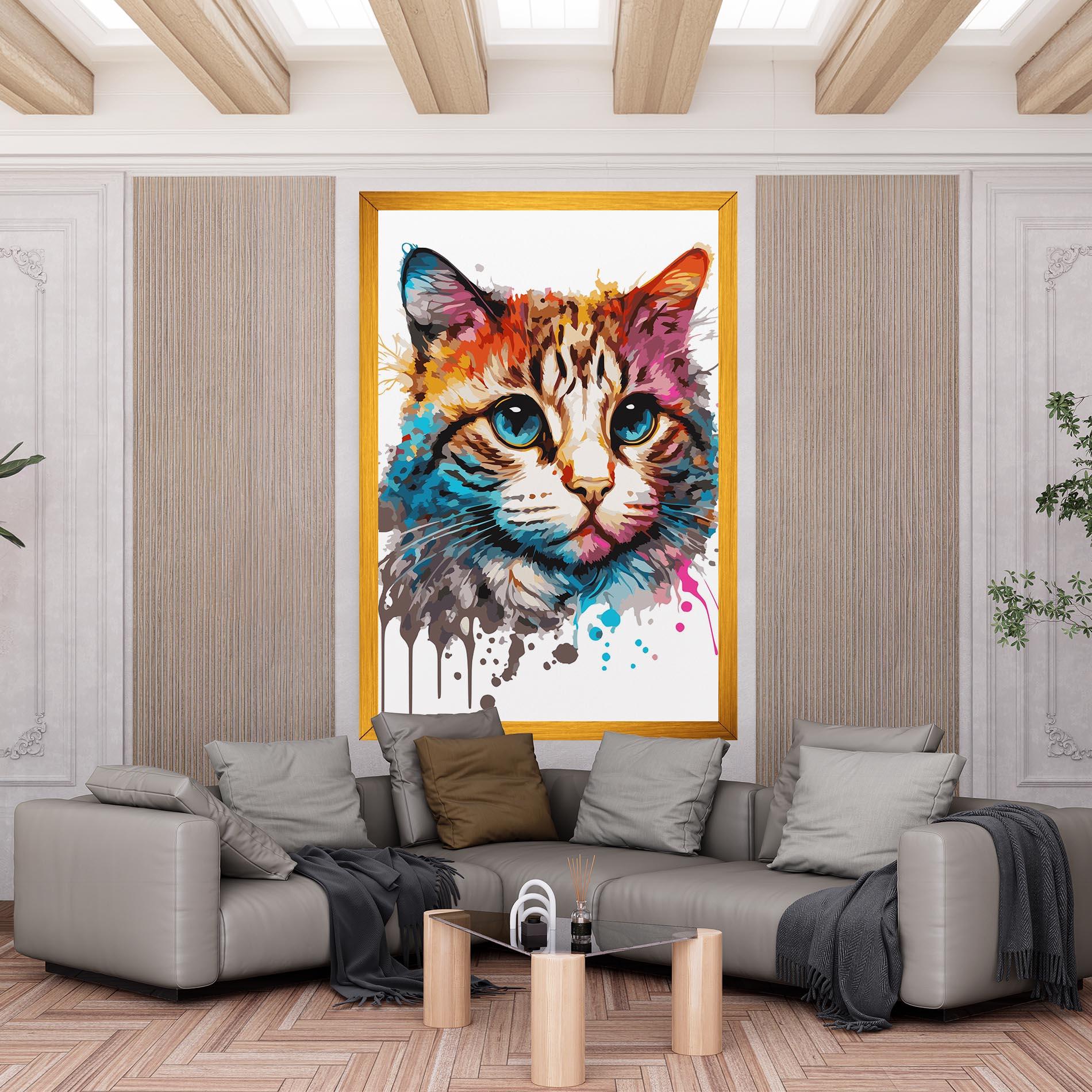Vászonkép Blue Eyes Cat mockup 6