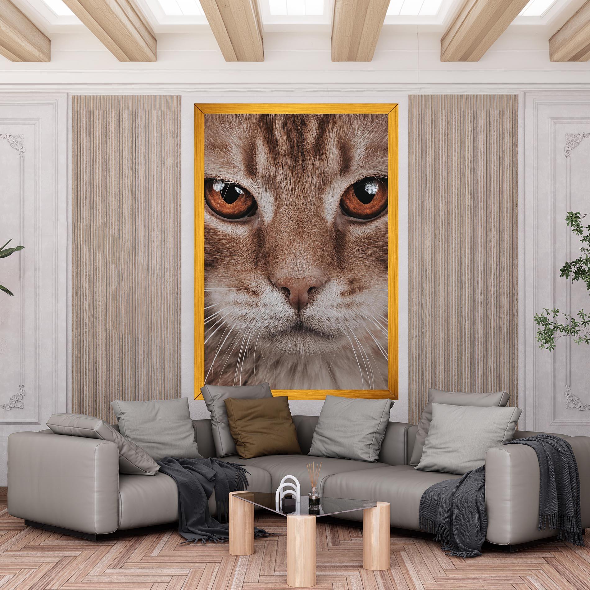 Vászonkép Fire Eyes Cat mockup 6