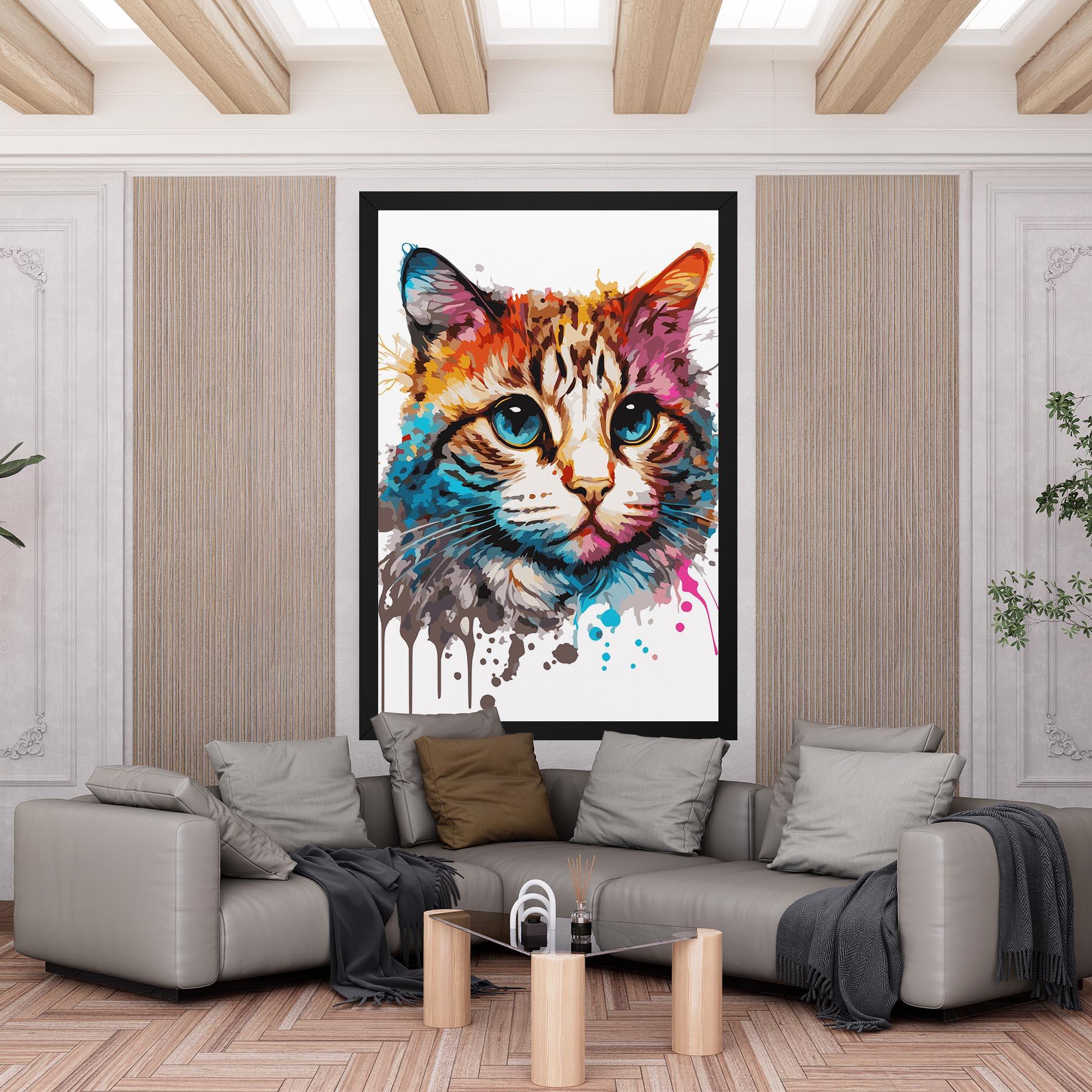 Vászonkép Blue Eyes Cat mockup 6
