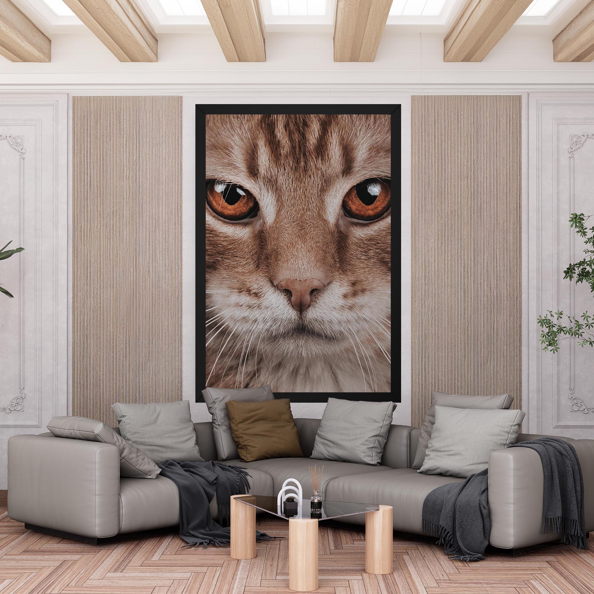 Vászonkép Fire Eyes Cat mockup 6