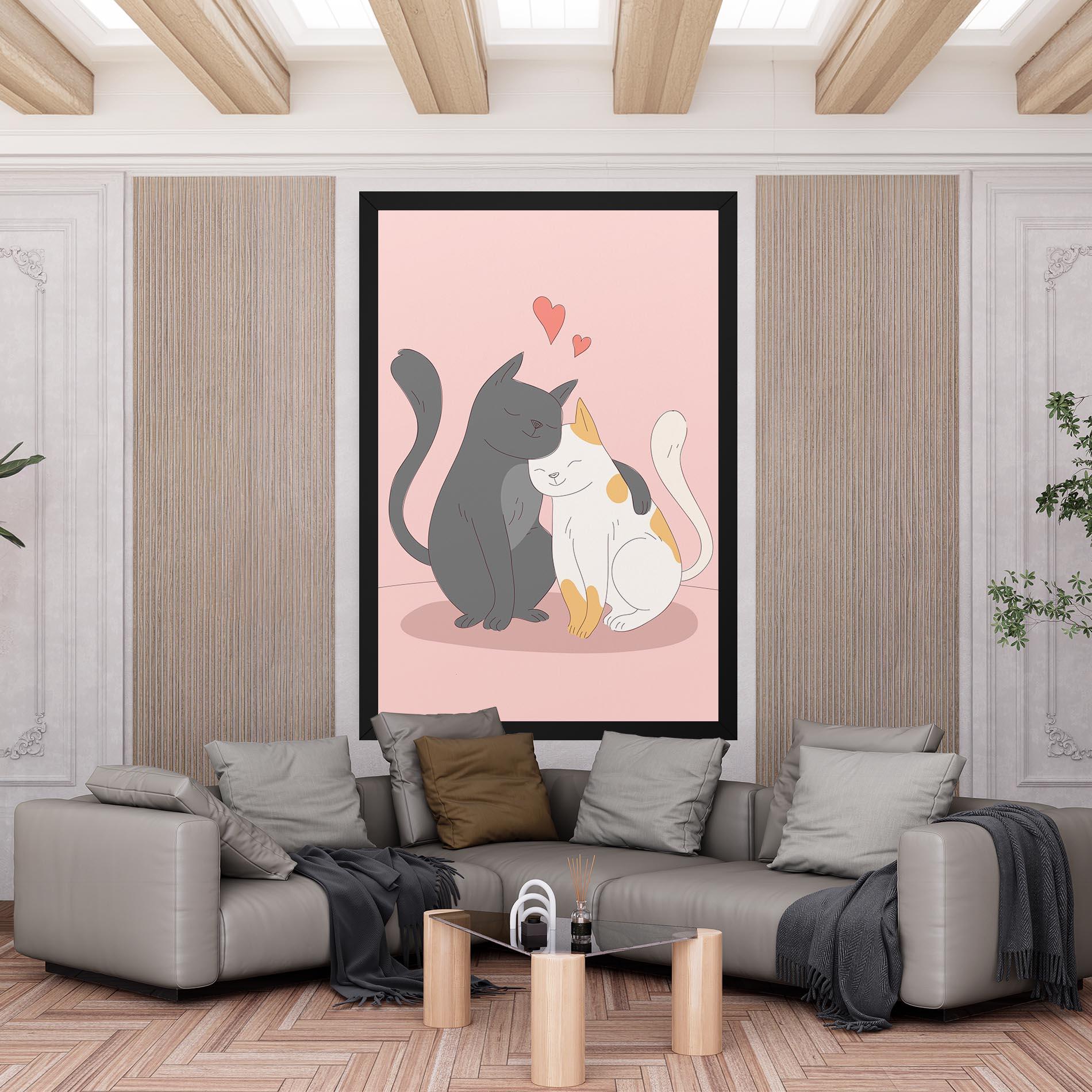 Vászonkép Lover Cats mockup 6