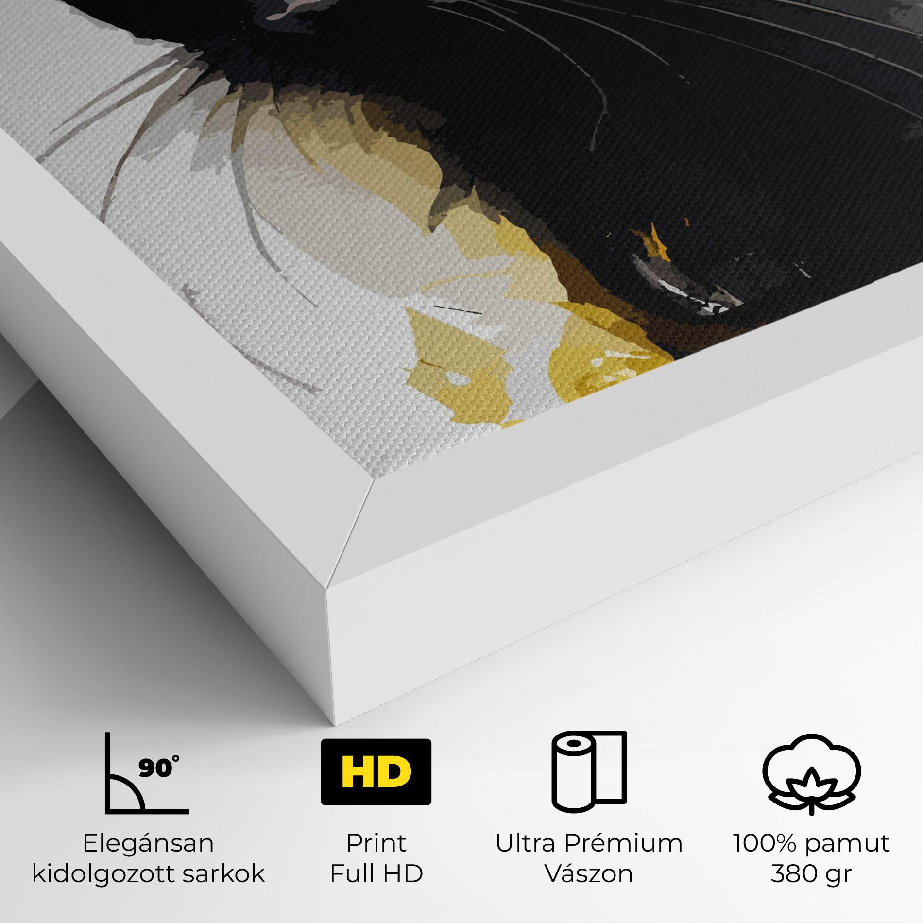 Vászonkép Beautiful Black Cat mockup 4