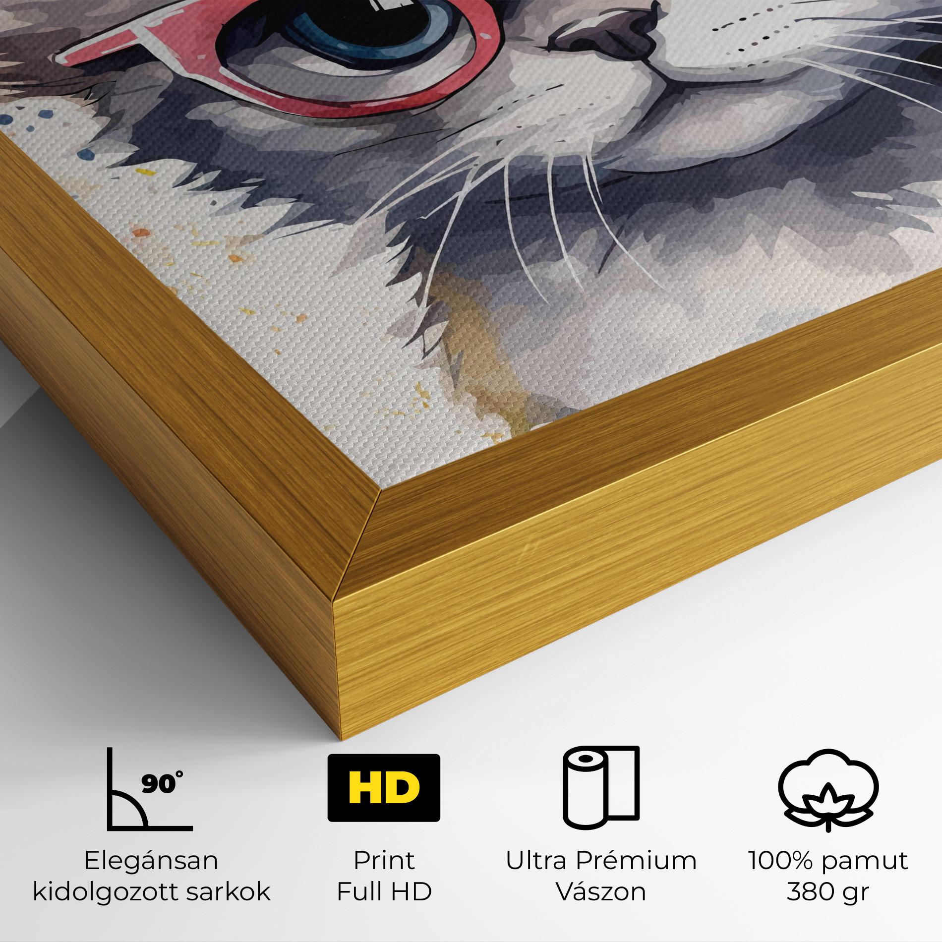 Vászonkép Adorable Grey Cat mockup 4