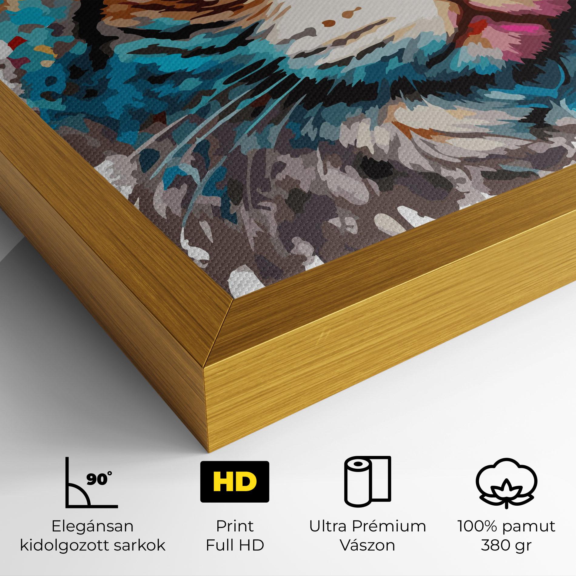 Vászonkép Blue Eyes Cat mockup 4