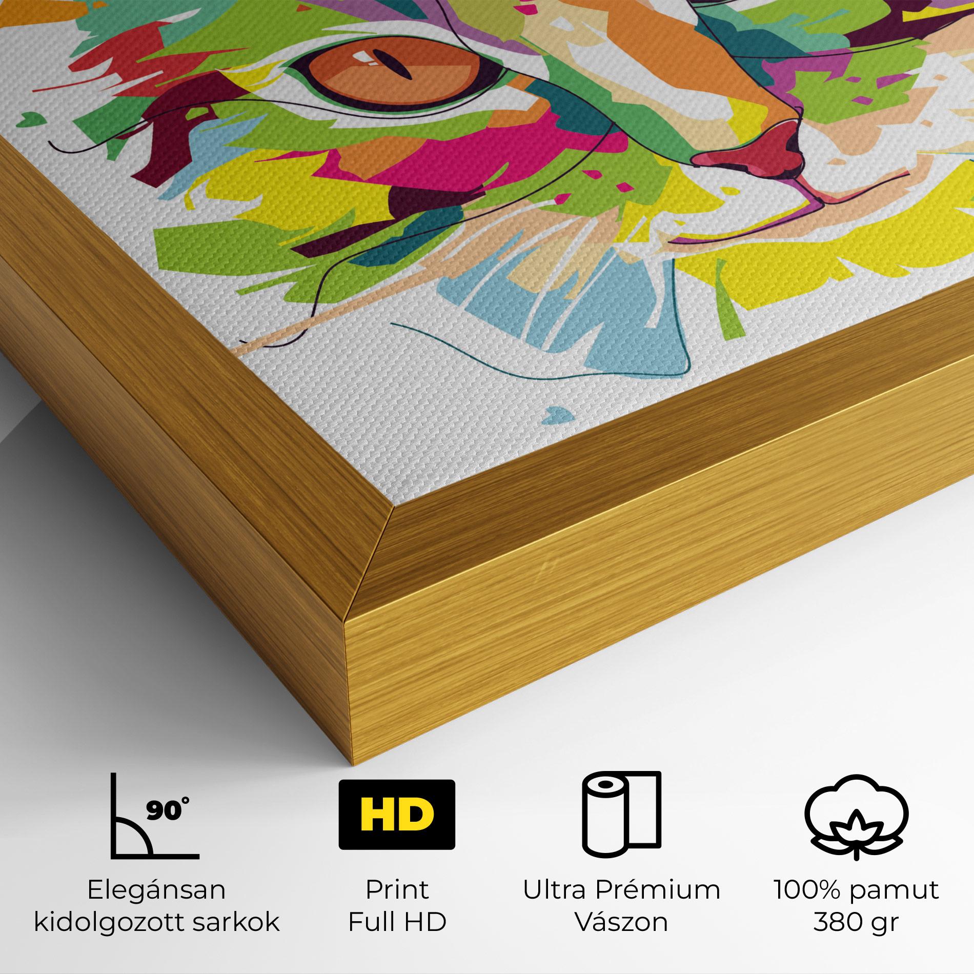 Vászonkép Cat Art Close Up mockup 4