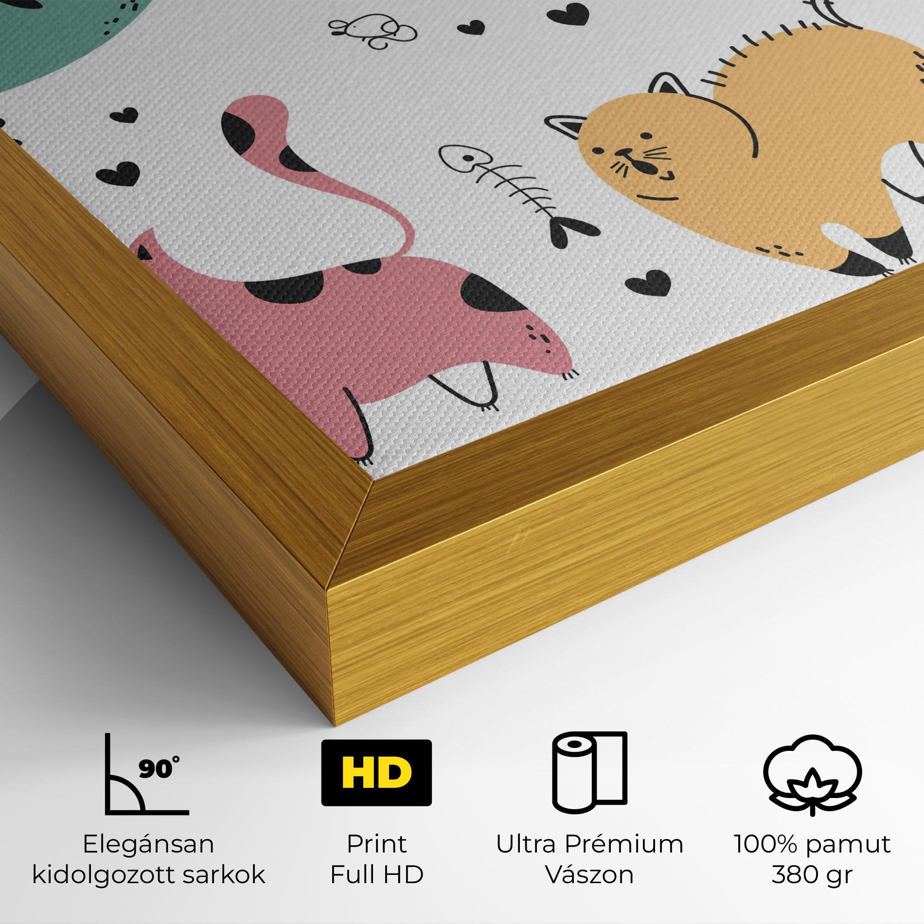 Vászonkép Doodle Cat mockup 4