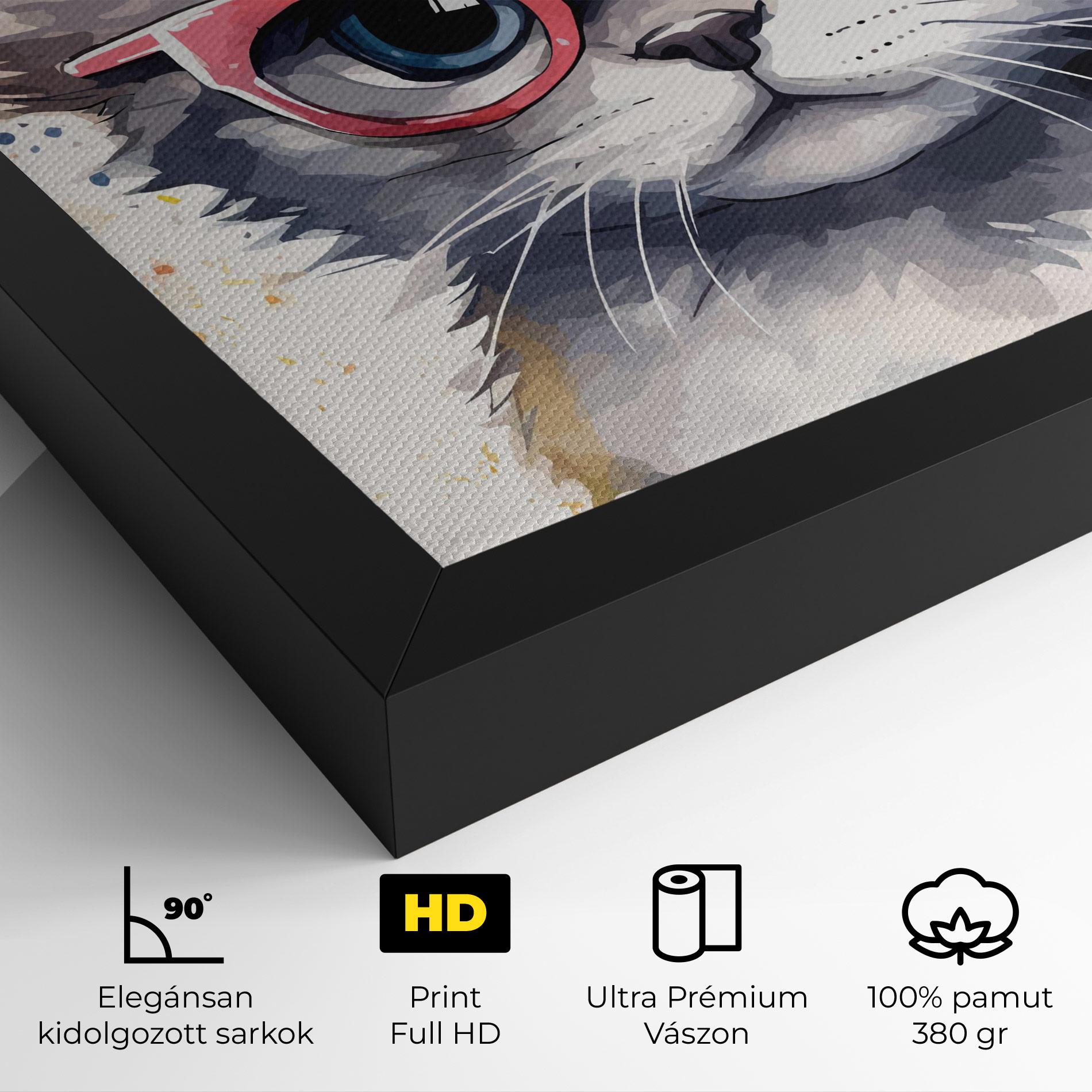 Vászonkép Adorable Grey Cat mockup 4
