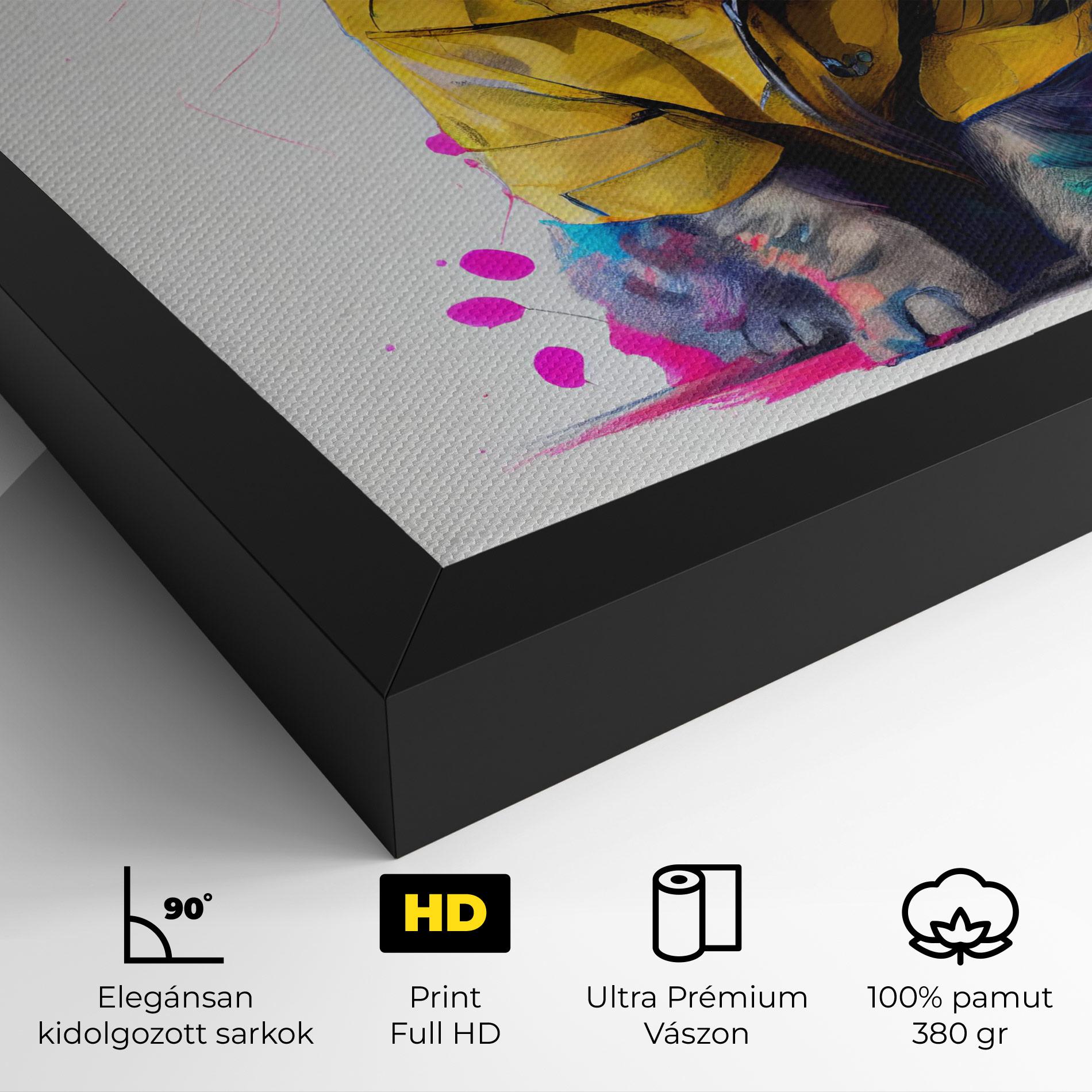 Vászonkép Fluffy Kitten With Clothes mockup 4