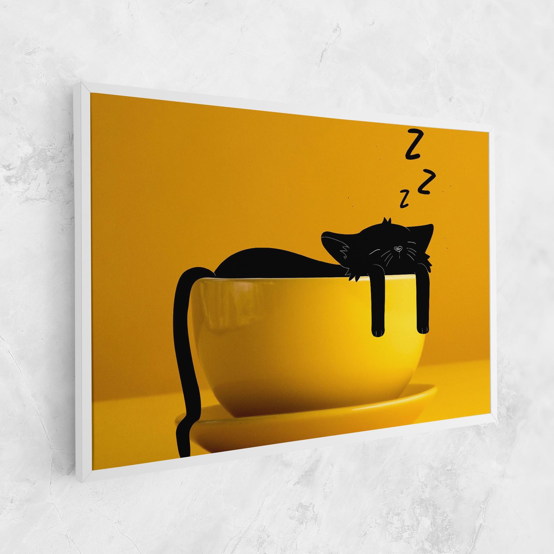Vászonkép Cat In A Cup mockup 1