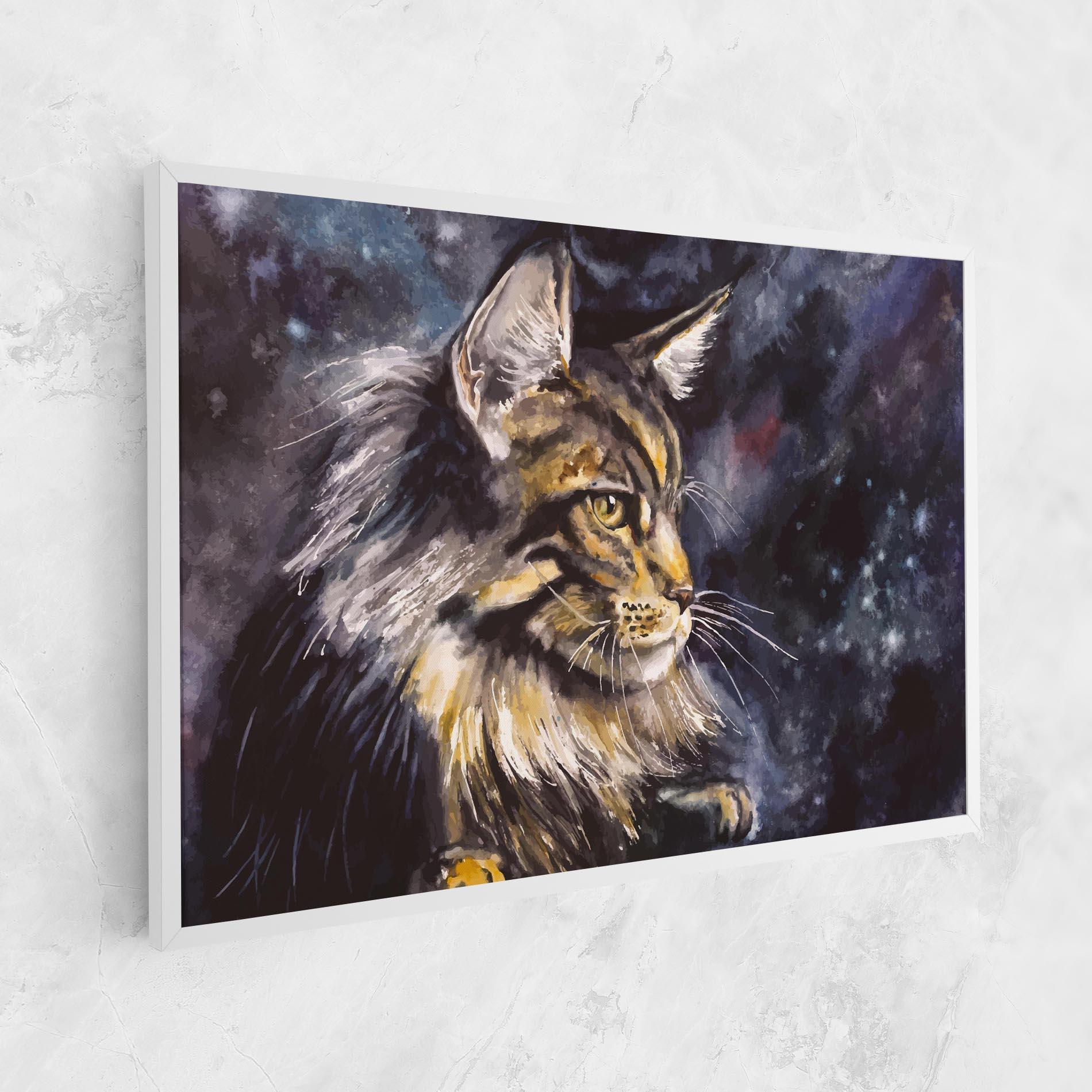 Vászonkép Cat Watercolor Art mockup 1