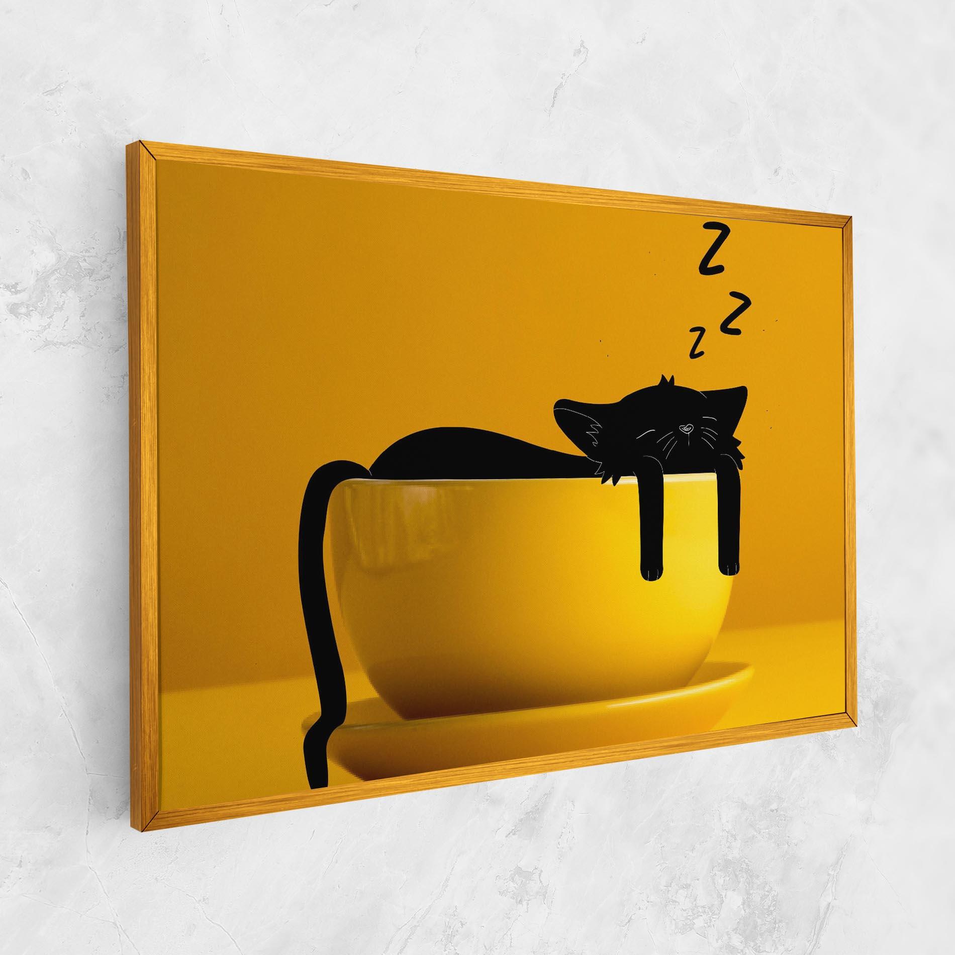 Vászonkép Cat In A Cup mockup 1