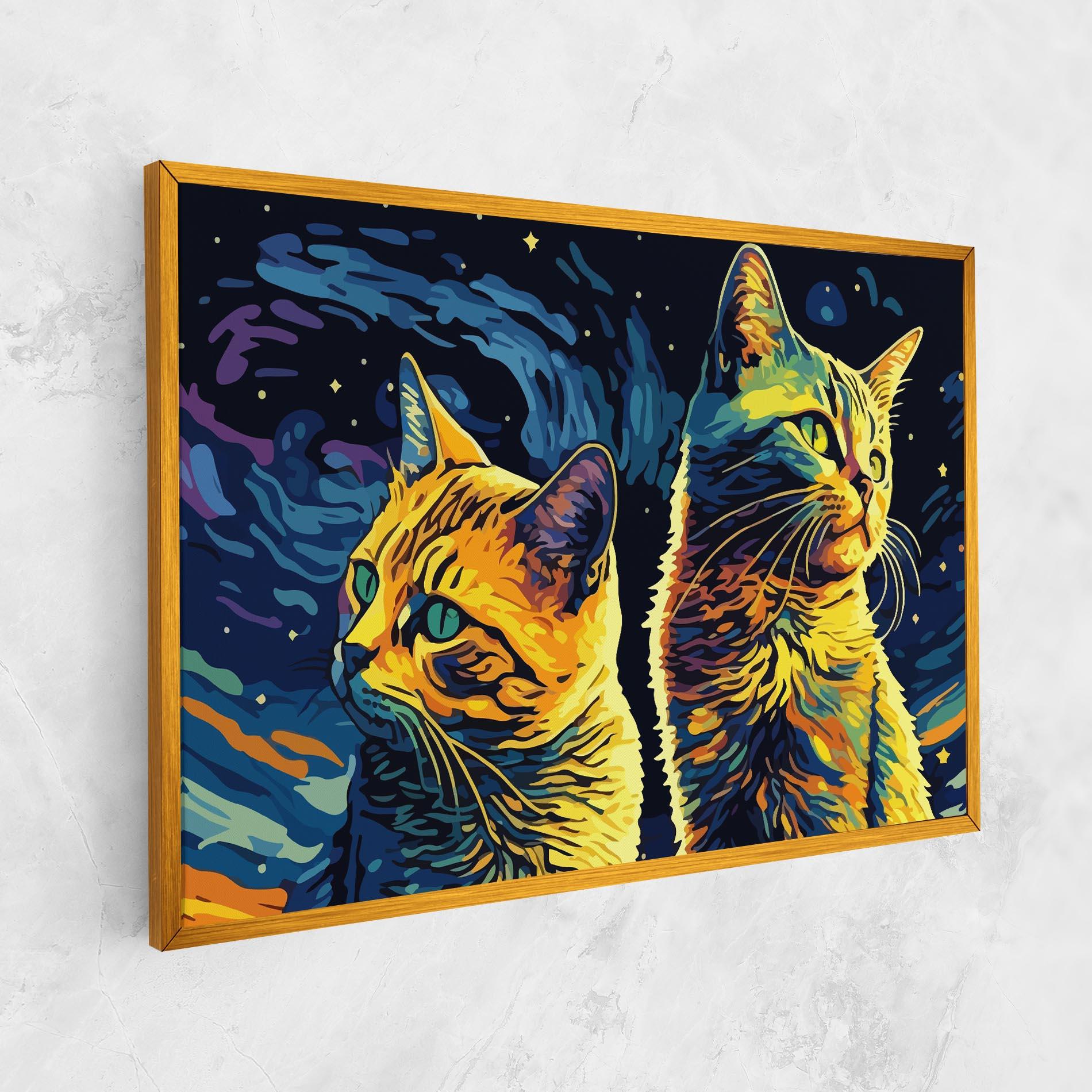 Vászonkép Cat Painting mockup 1