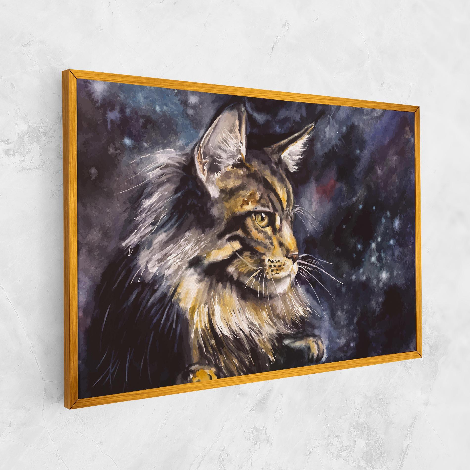Vászonkép Cat Watercolor Art mockup 1