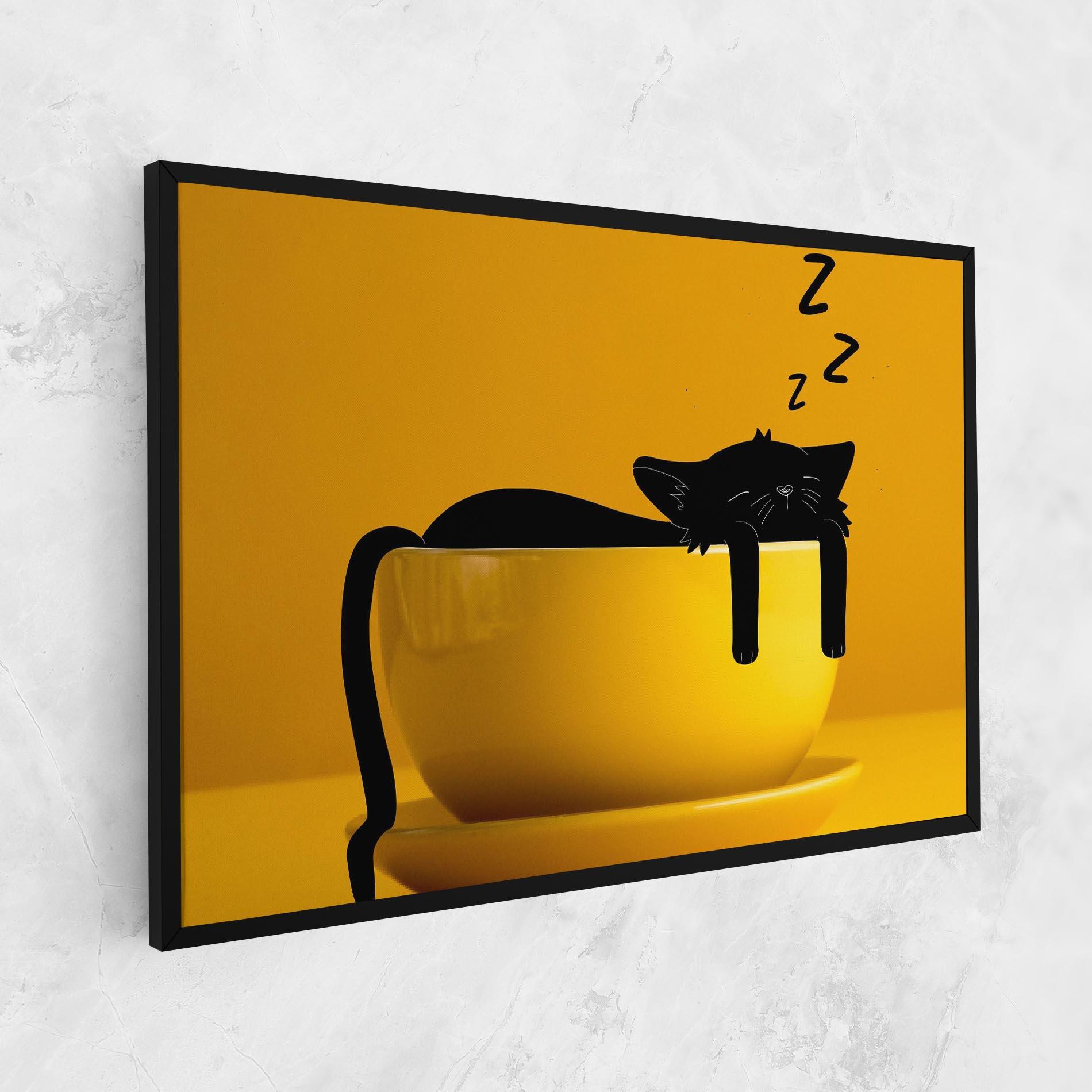 Vászonkép Cat In A Cup mockup 1