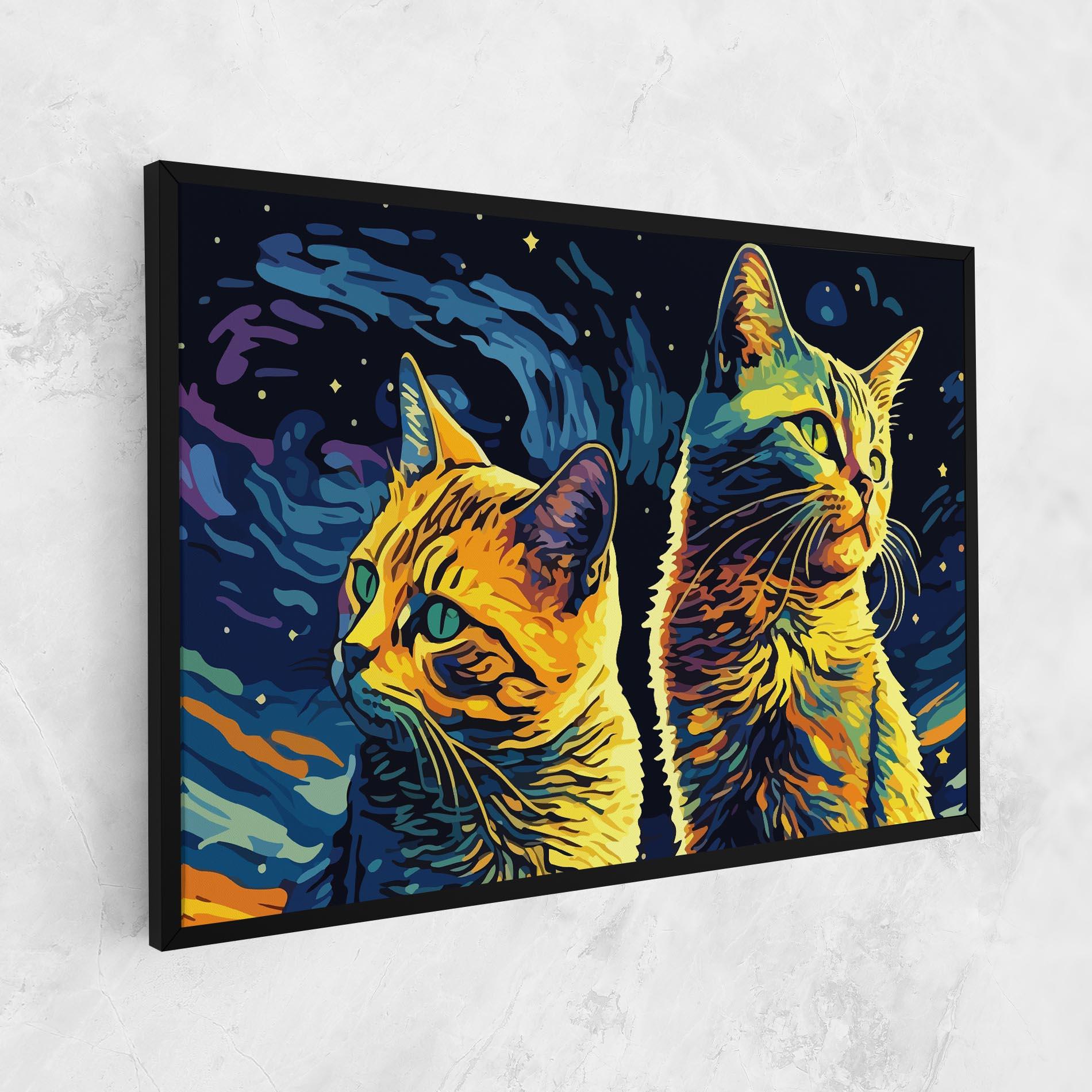 Vászonkép Cat Painting mockup 1