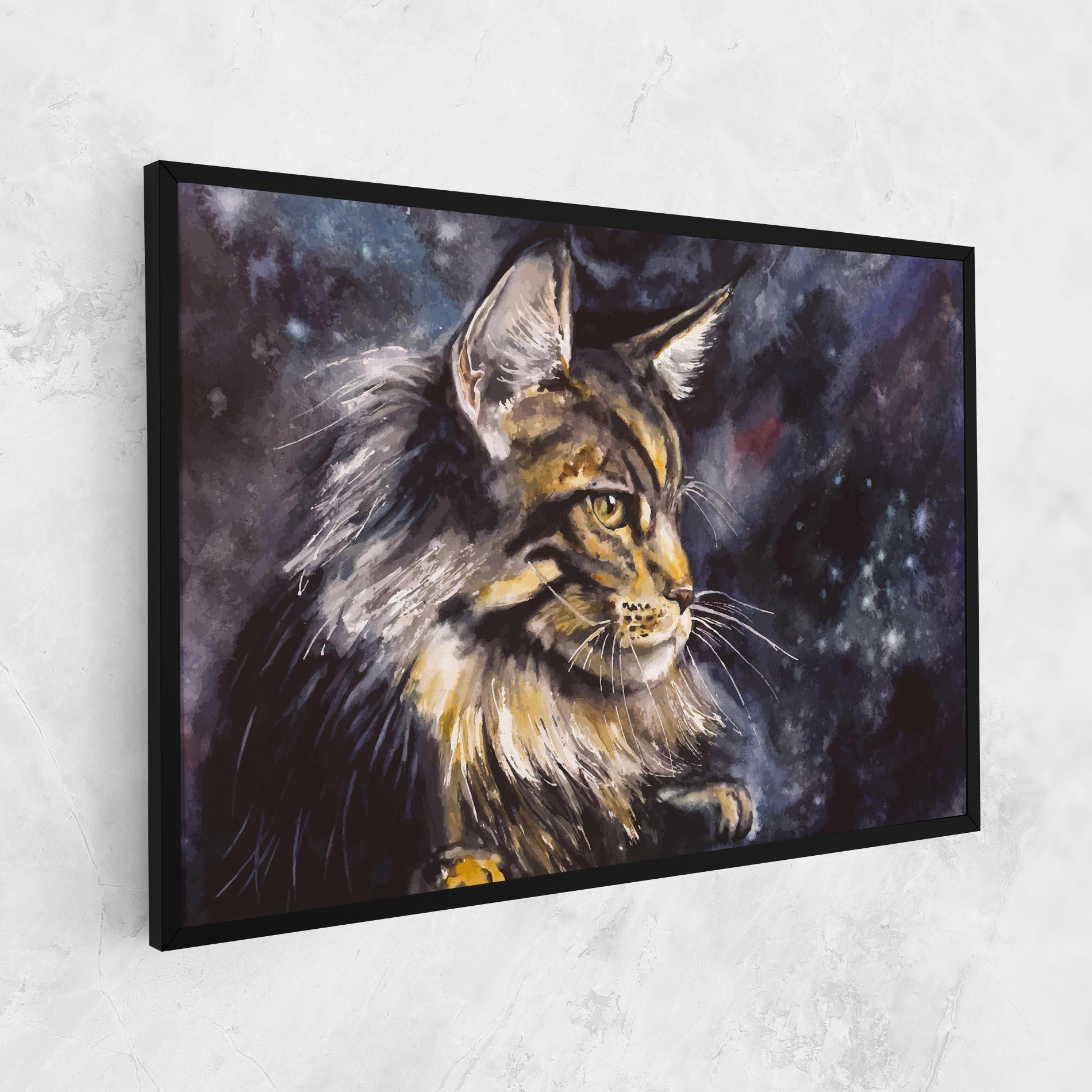 Vászonkép Cat Watercolor Art mockup 1