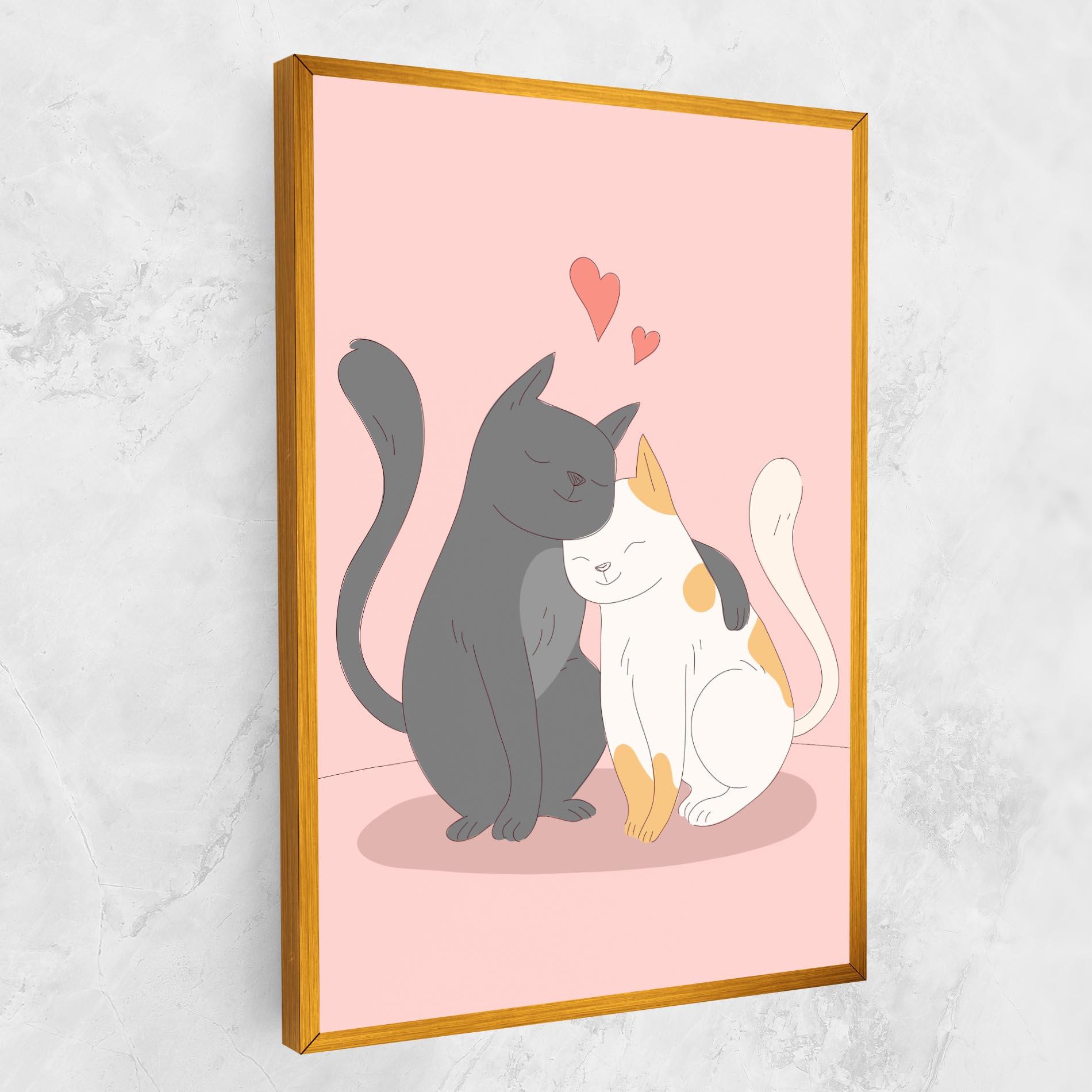Vászonkép Lover Cats mockup 1