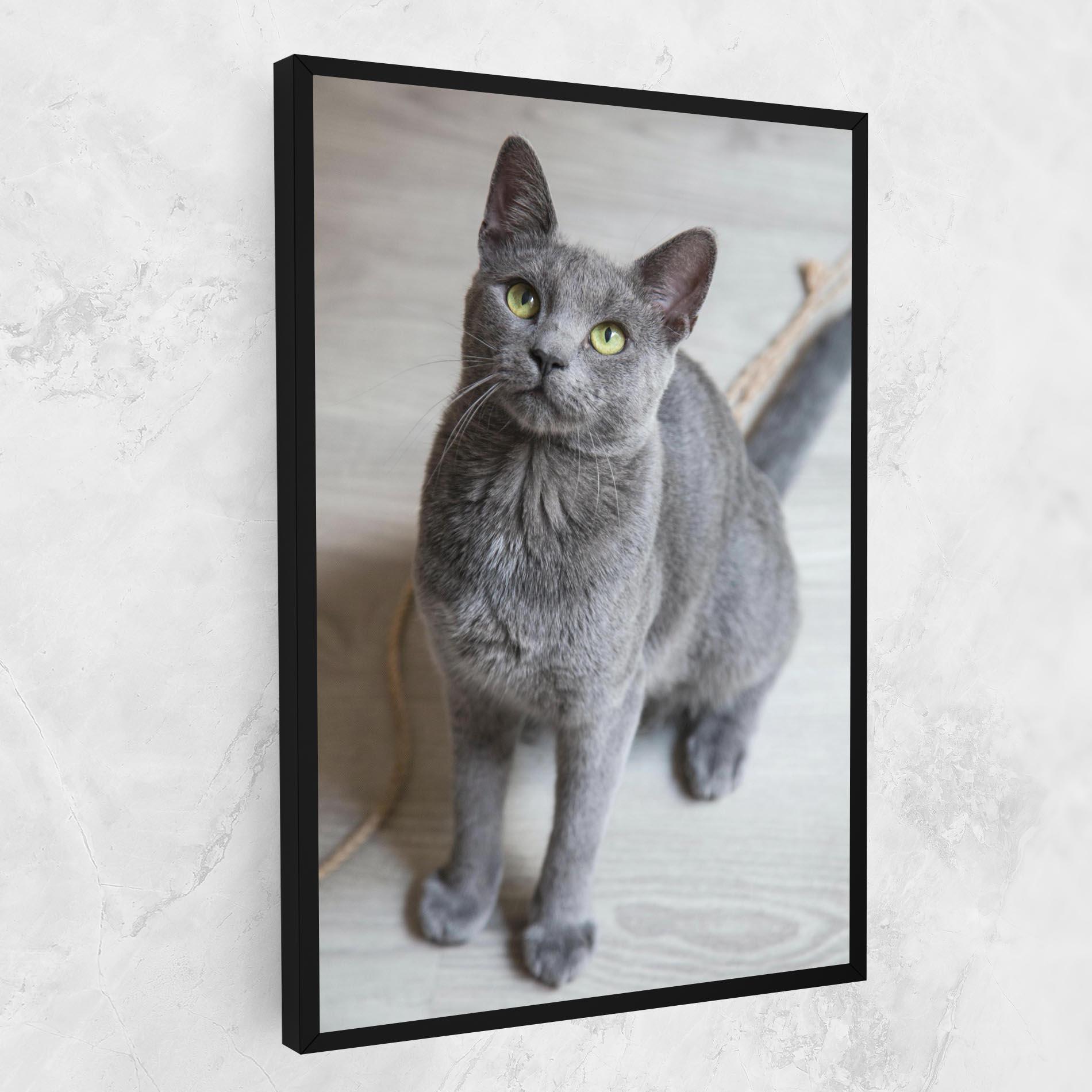 Vászonkép Grey Green Cat Eyes mockup 1