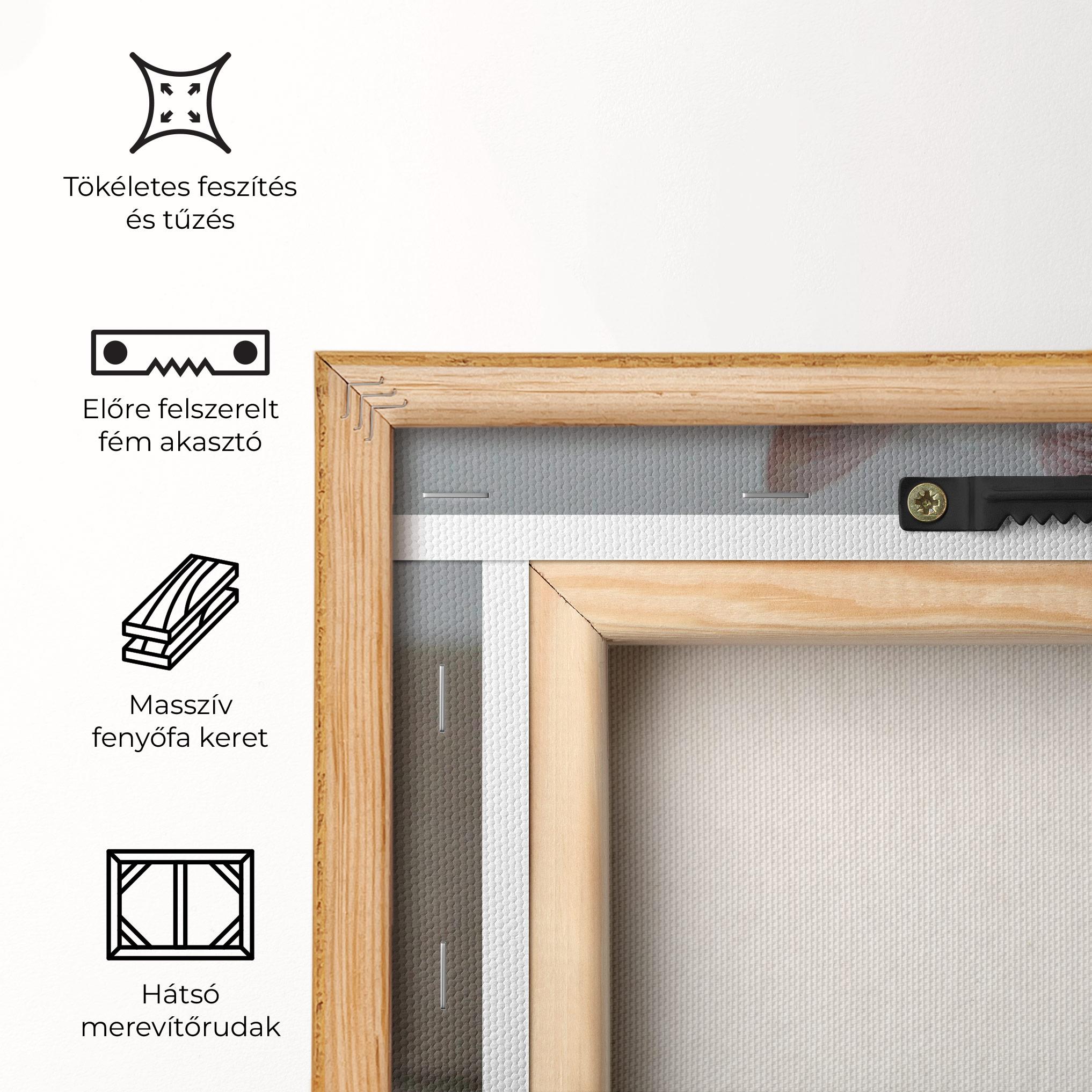 Vászonkép Beautiful White Cat mockup 5