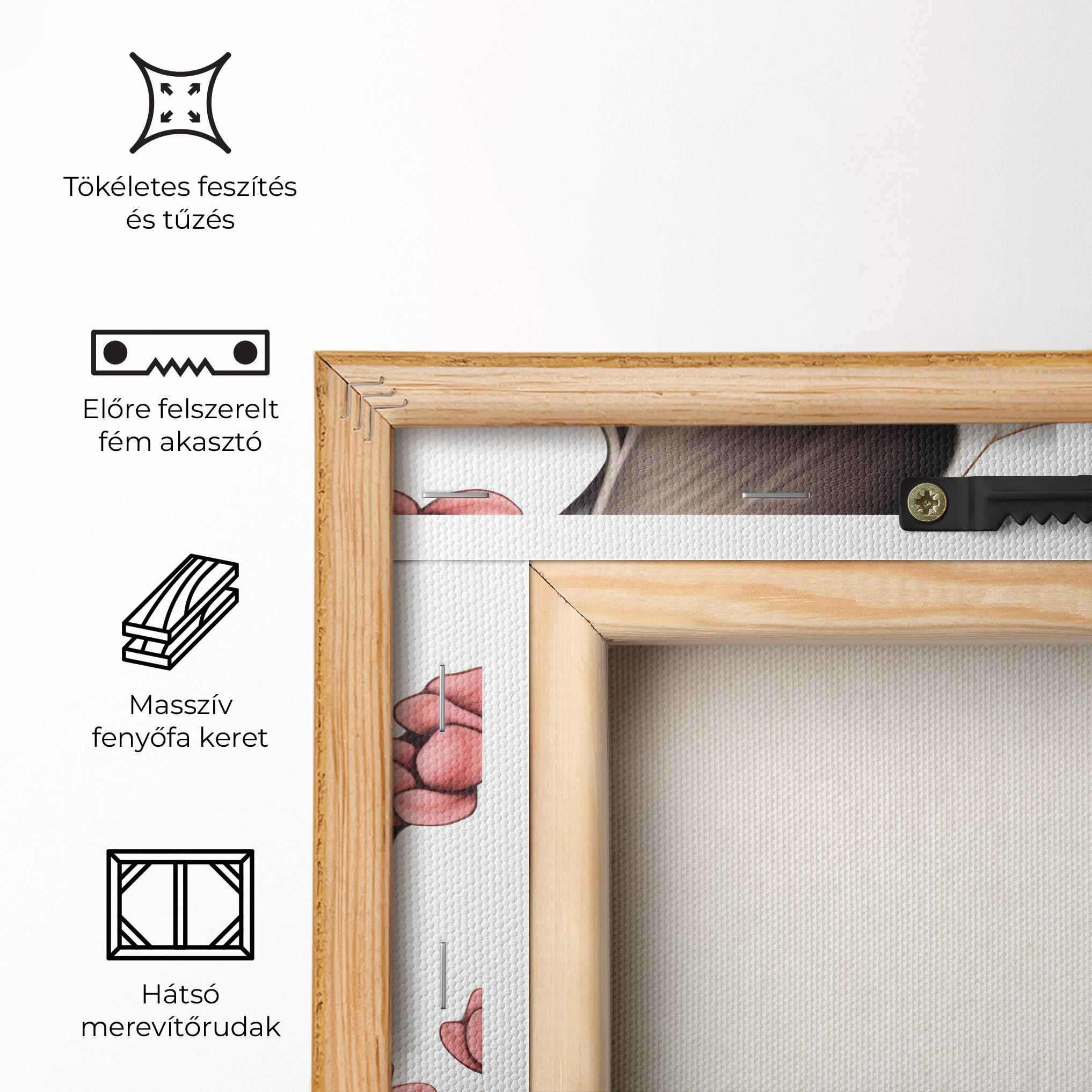 Vászonkép Blue Eyes Cat Drawing mockup 5