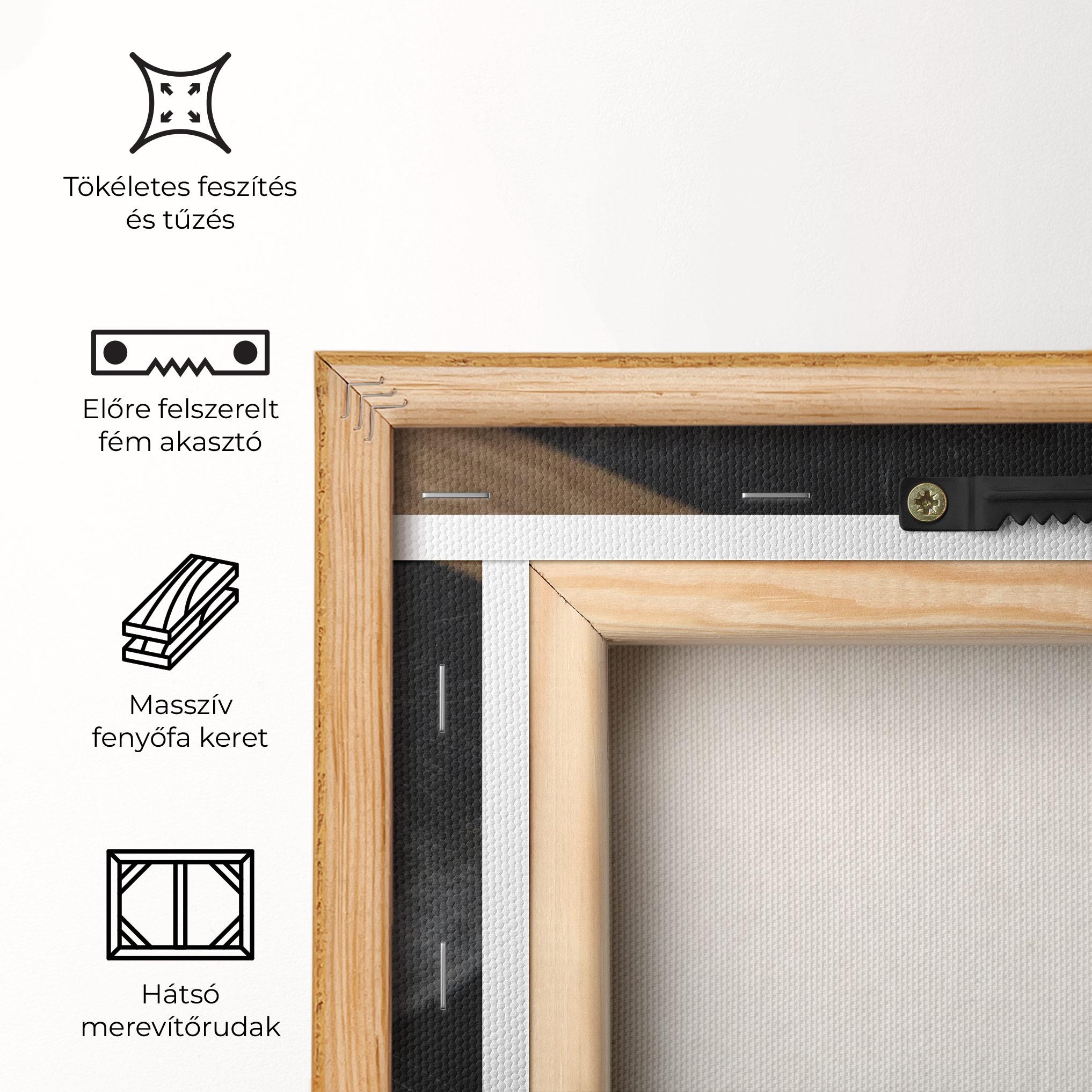 Vászonkép Grey Cat With Orange Eyes mockup 5