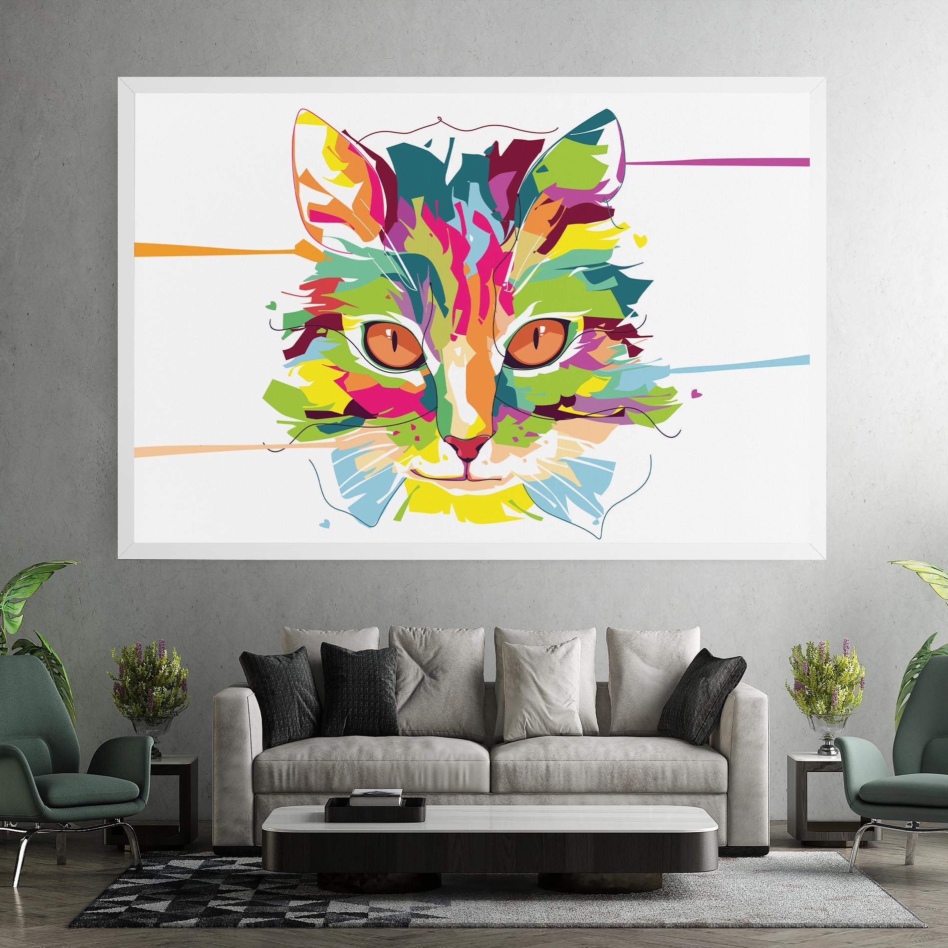 Vászonkép Cat Art Close Up mockup 7