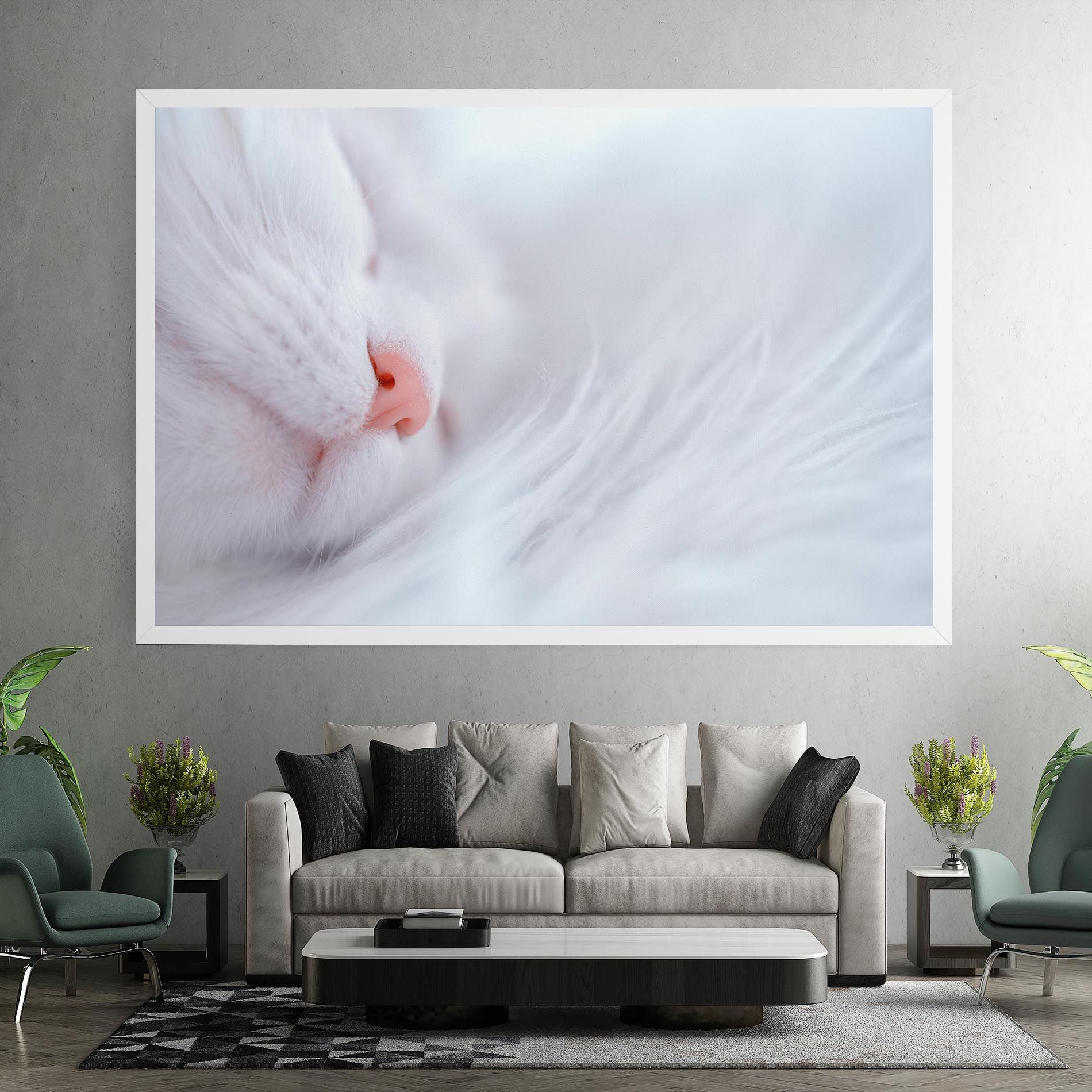 Dreamy White Cat mockup 7