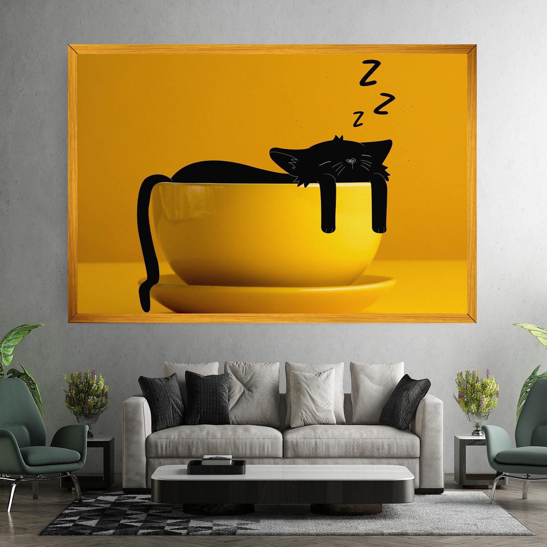 Vászonkép Cat In A Cup mockup 7