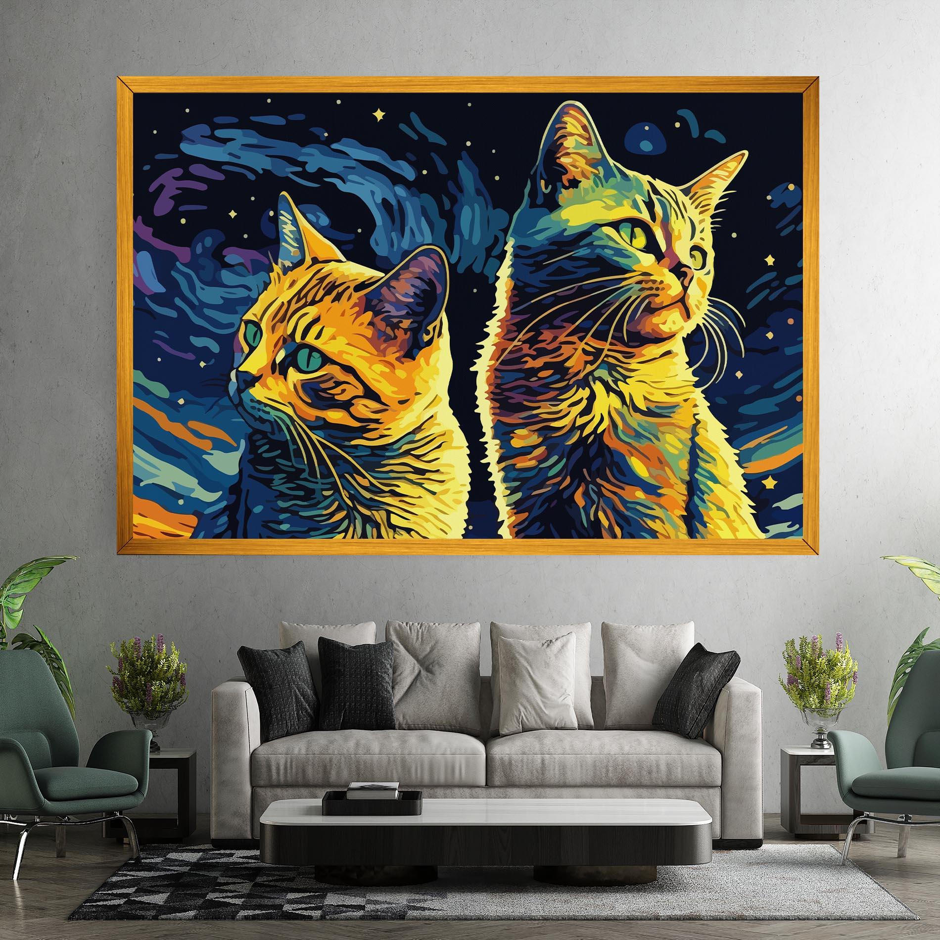 Vászonkép Cat Painting mockup 7