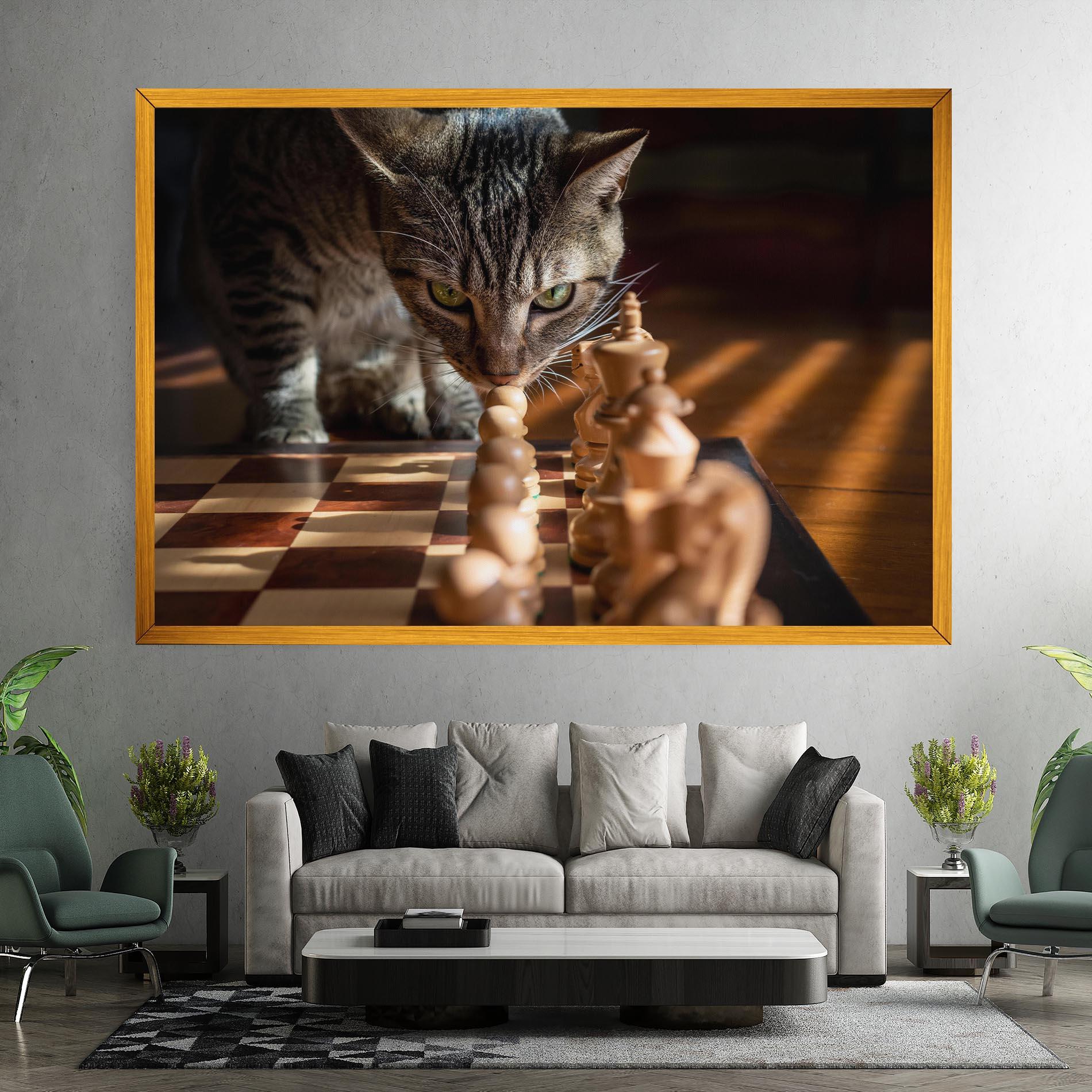 Vászonkép Chess Cat mockup 7