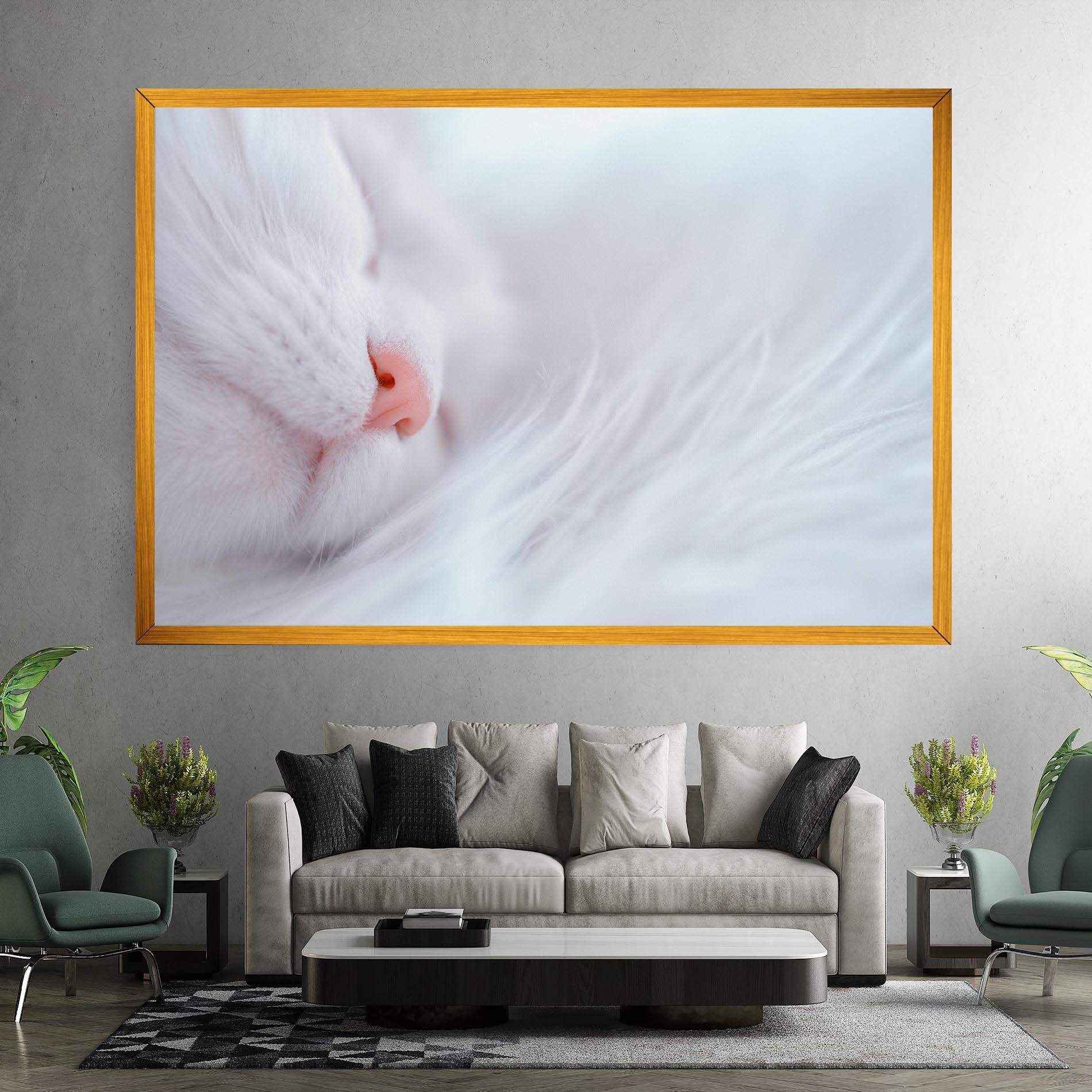 Vászonkép Dreamy White Cat mockup 7
