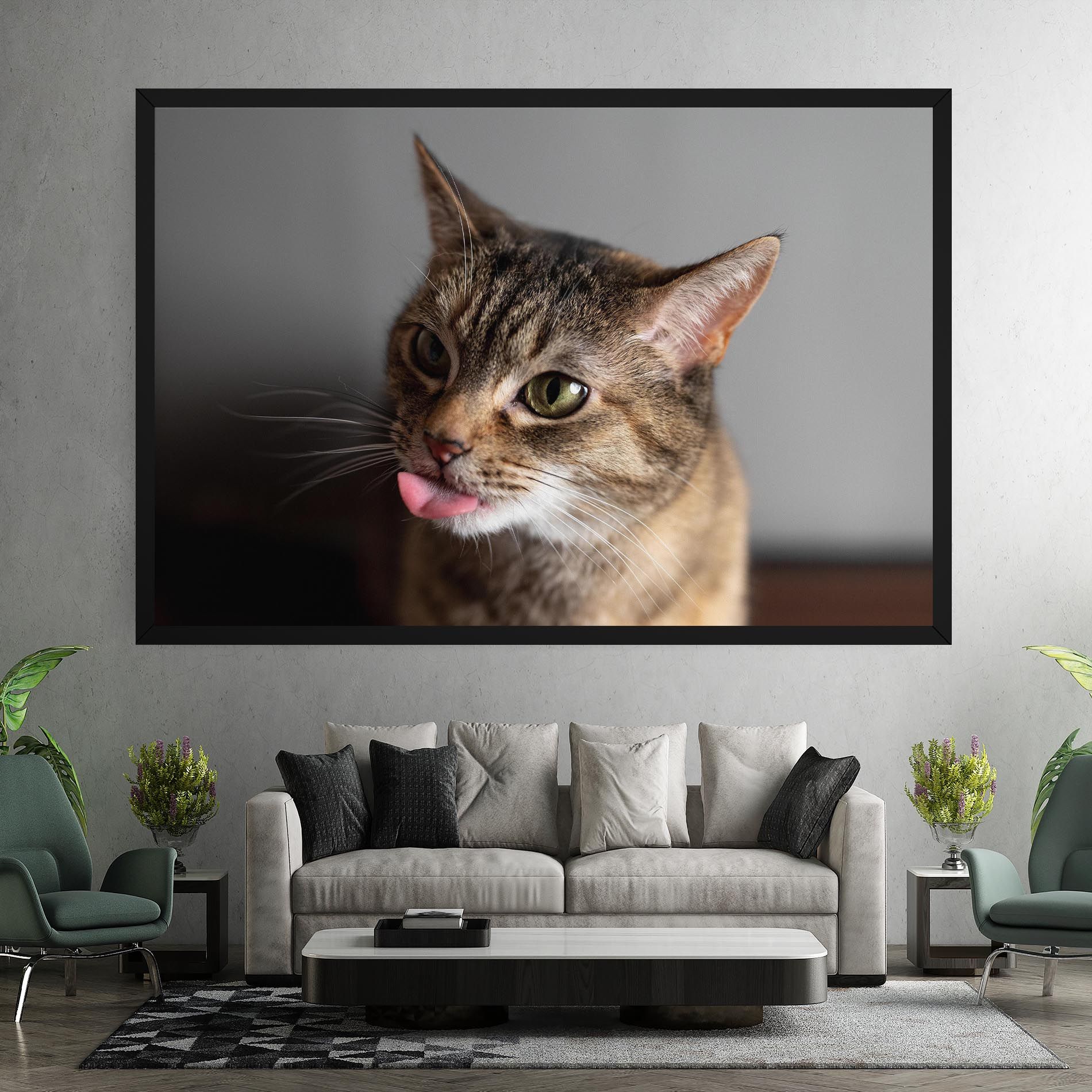 Brown Green Eyes Cat mockup 7