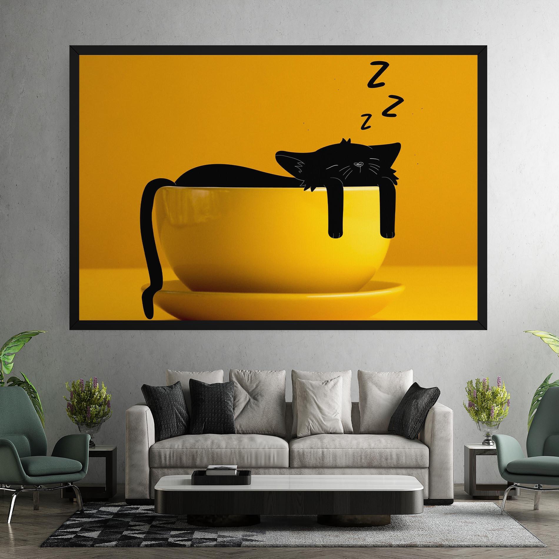 Vászonkép Cat In A Cup mockup 7