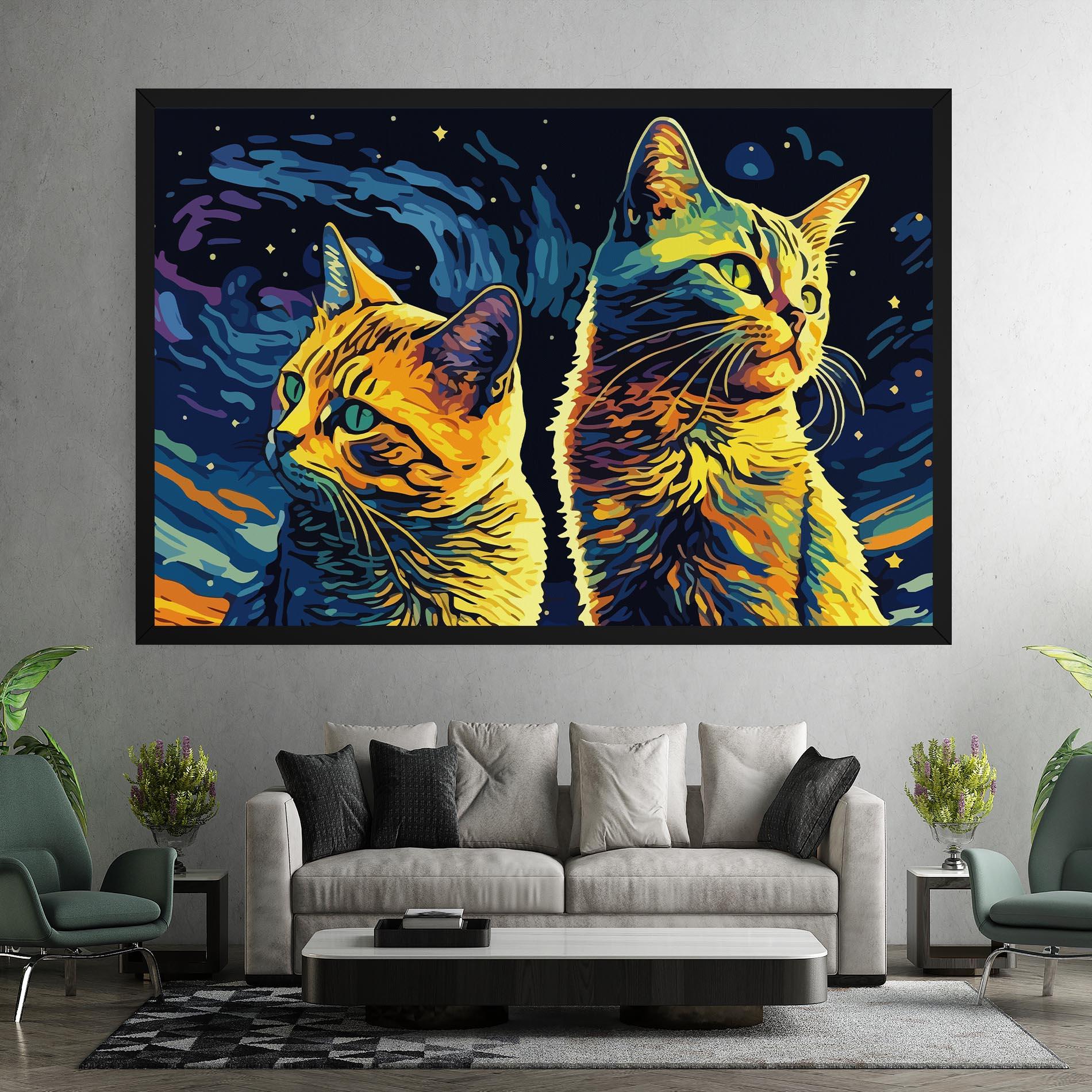 Vászonkép Cat Painting mockup 7