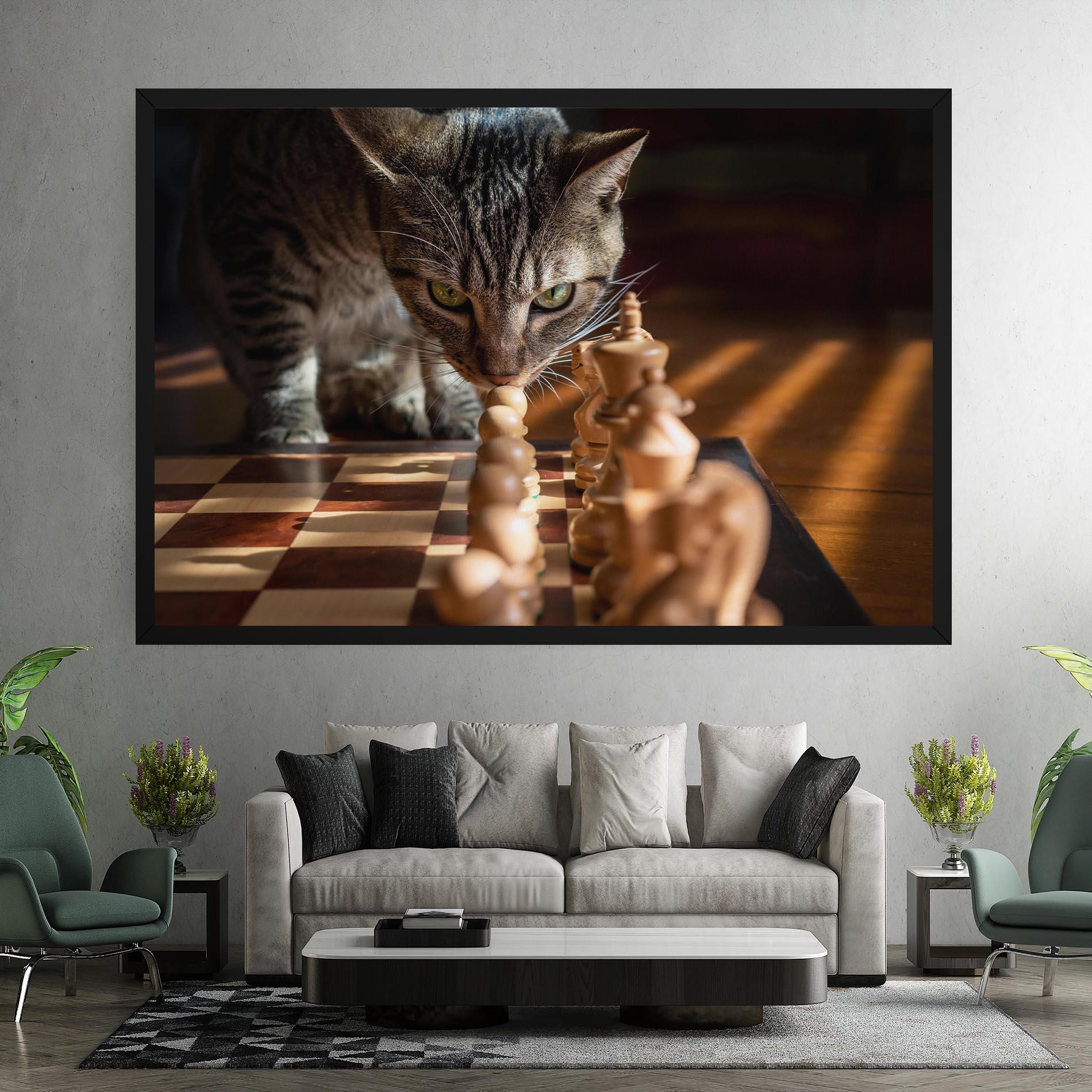 Vászonkép Chess Cat mockup 7