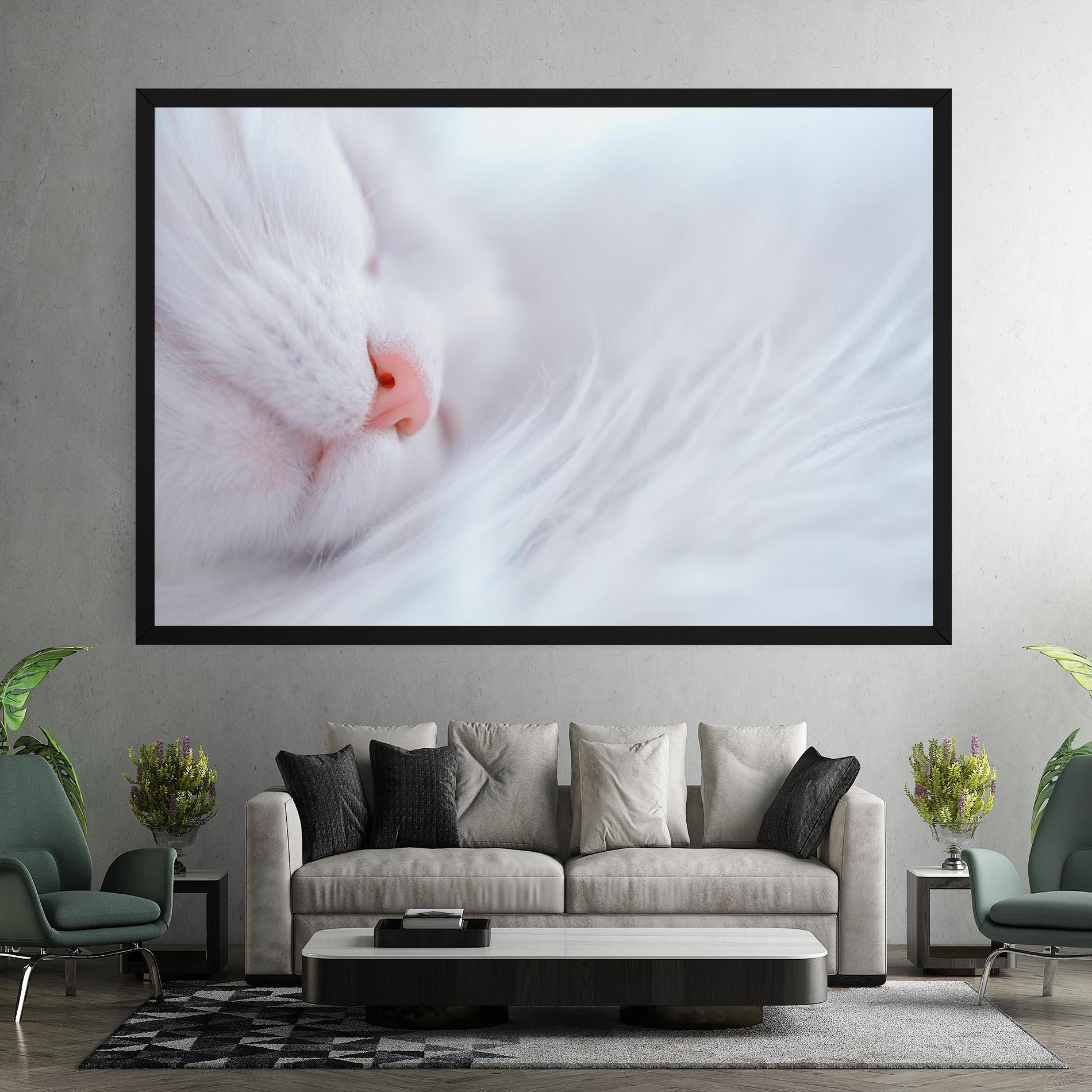 Vászonkép Dreamy White Cat mockup 7